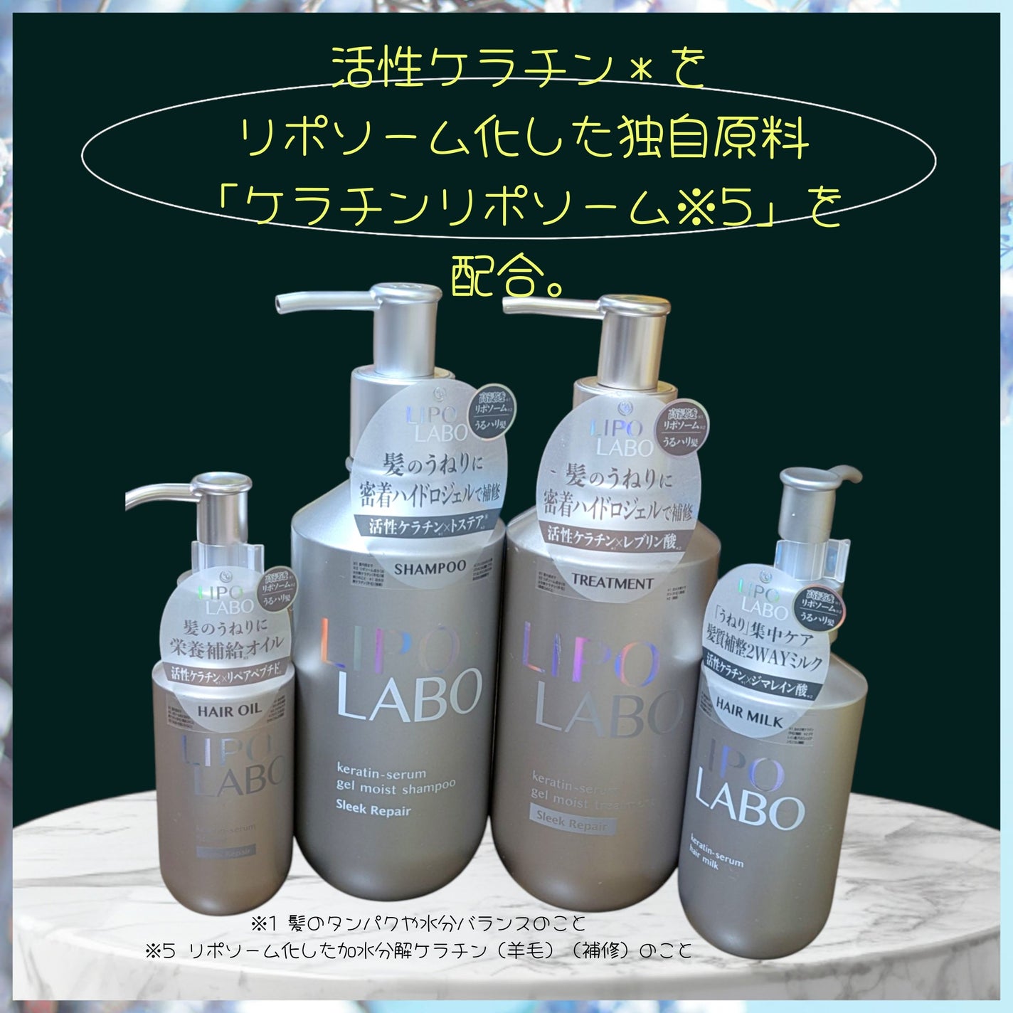 リポ ラボ ケラチンセラム ジェルモイスト シャンプー /トリートメントスリークリペア*/LIPO LABO/市販シャンプーを使ったクチコミ(1枚目)