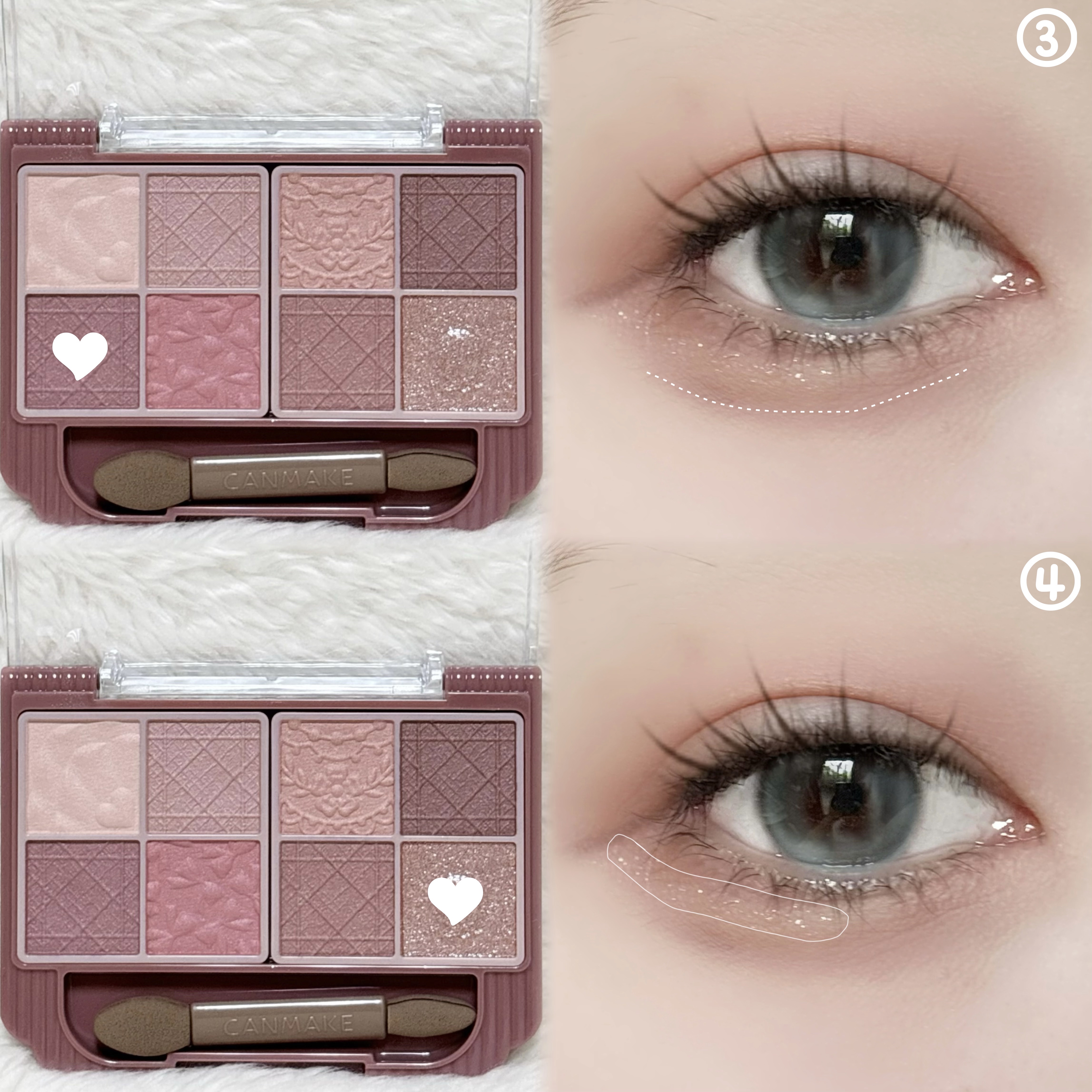 プティパレットアイズ（マットタイプ）/キャンメイク/パウダーアイシャドウを使ったクチコミ（3枚目）