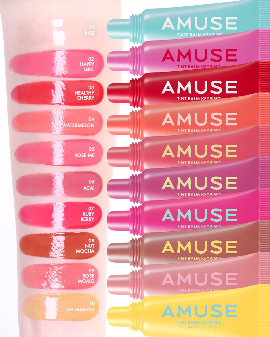 ケア/ティントバームキーリング/AMUSE/リップグロスを使ったクチコミ（2枚目）