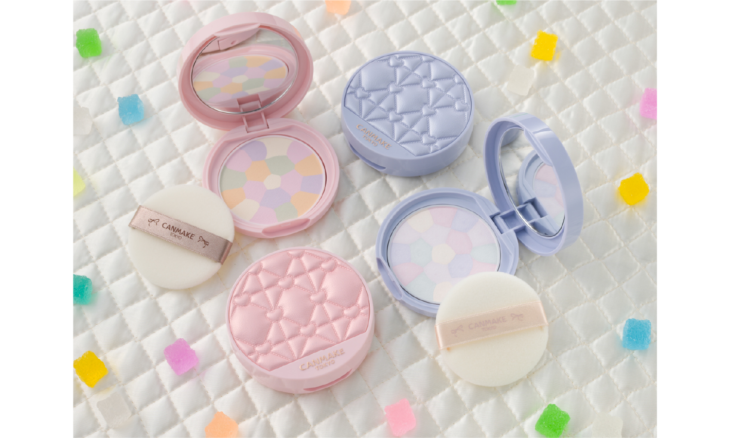 キャンメイクのフェイスパウダー「～Abloom～シリーズ」に光沢感がある限定キルティングデザインが登場のサムネイル