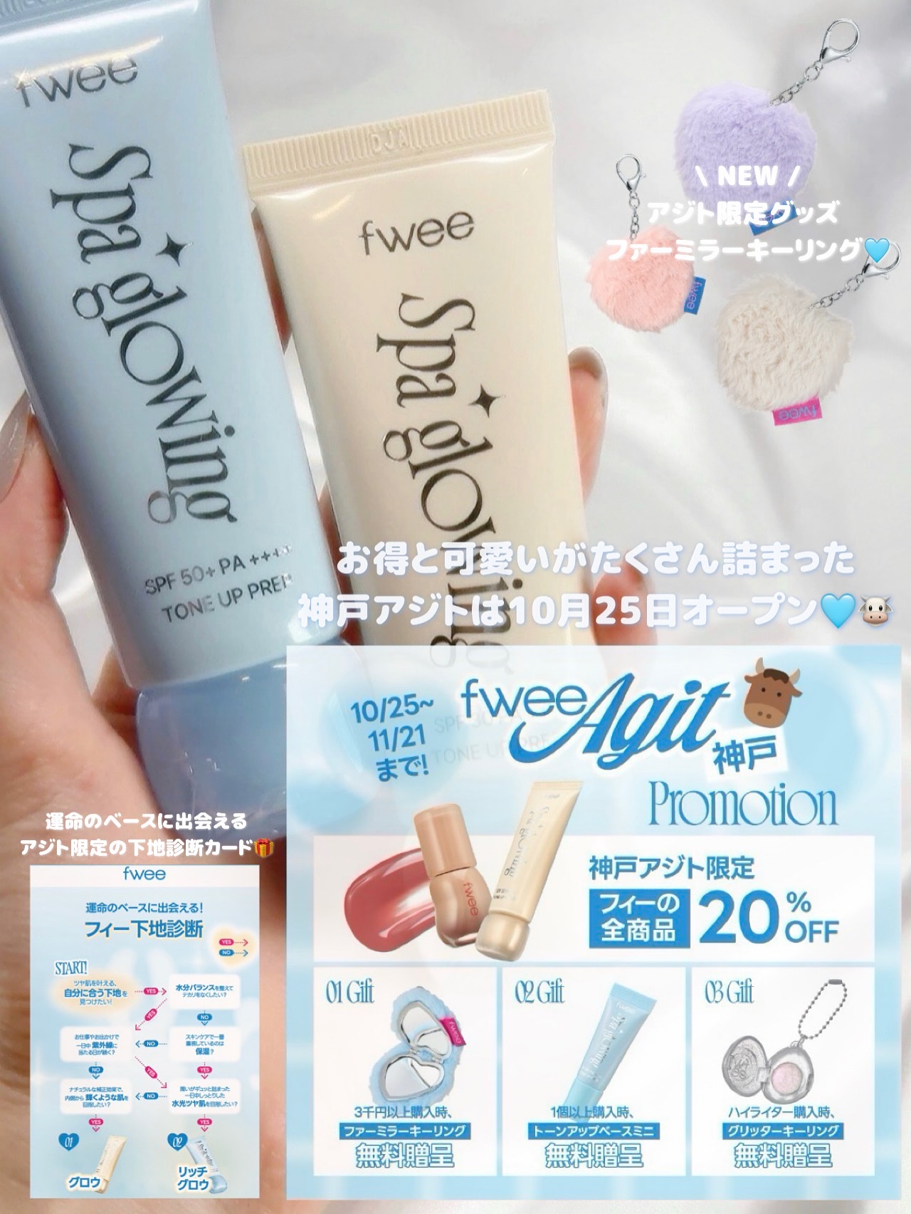 スパグロウUVトーンアップベース/fwee/化粧下地を使ったクチコミ（2枚目）