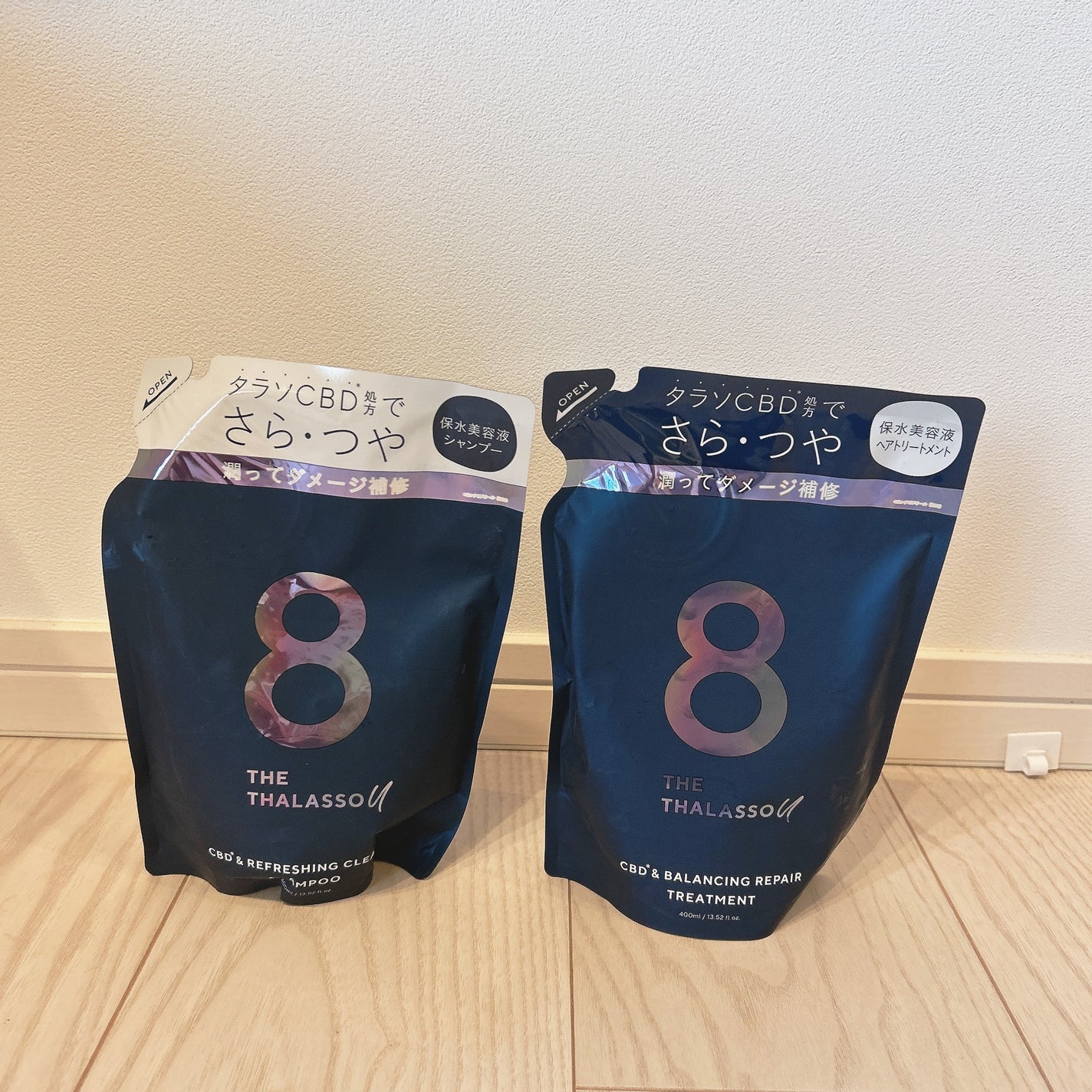 エイトザタラソ ユー CBD&リフレッシング クレンズ 美容液シャンプー/CBD&バランシング ダメージリペア 美容液ヘアトリートメント/エイトザタラソ/市販シャンプーを使ったクチコミ(2枚目)