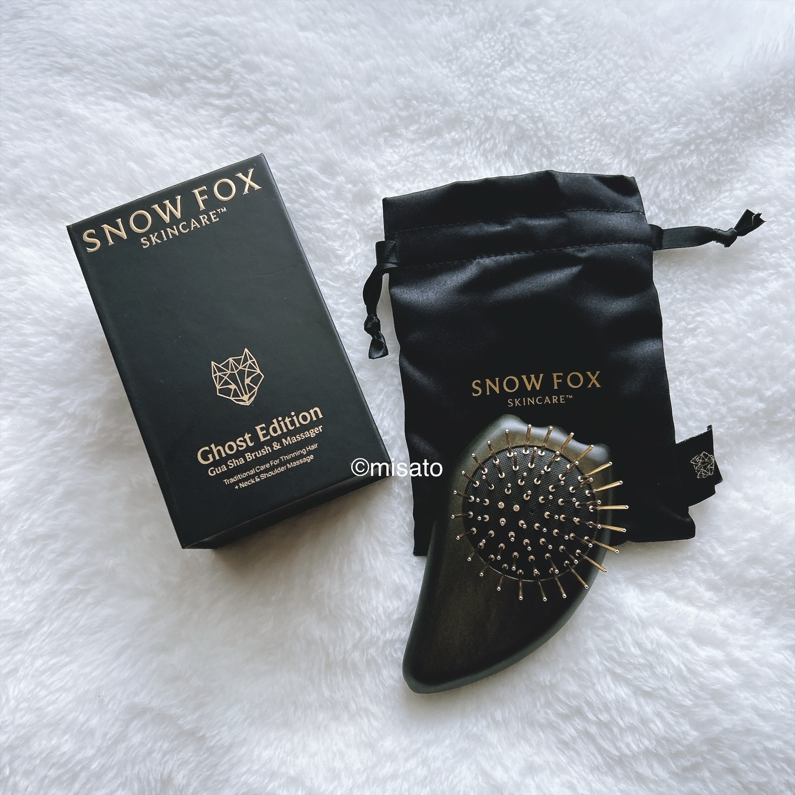 プレミアム FOX カッサ ゴースト ヘアブラシ ブラック/SNOW FOX SKINCARE/ヘアブラシを使ったクチコミ（1枚目）