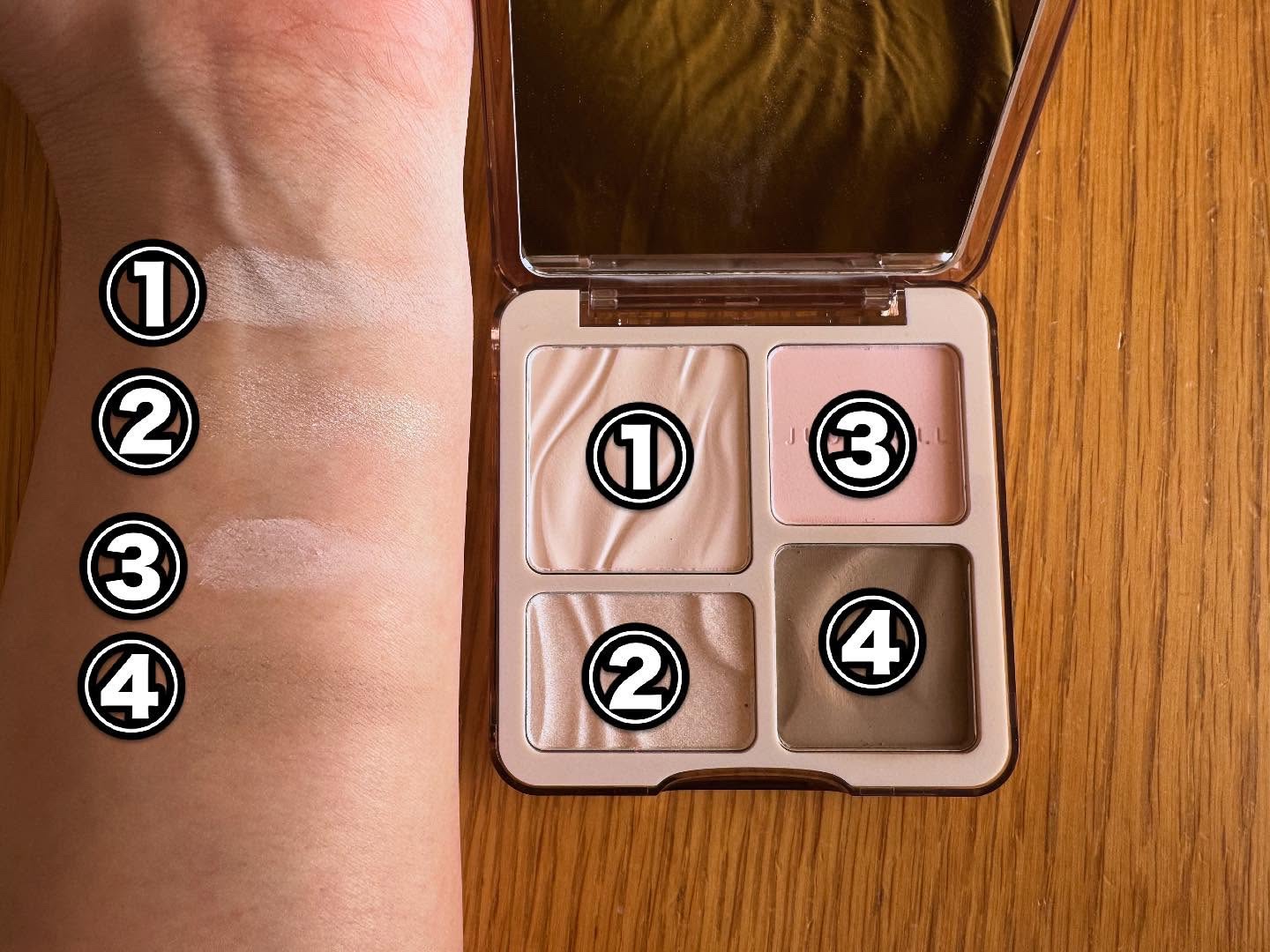 JUDYDOLL メリハリマスターパレット/JUDYDOLL/パウダーハイライトを使ったクチコミ（3枚目）