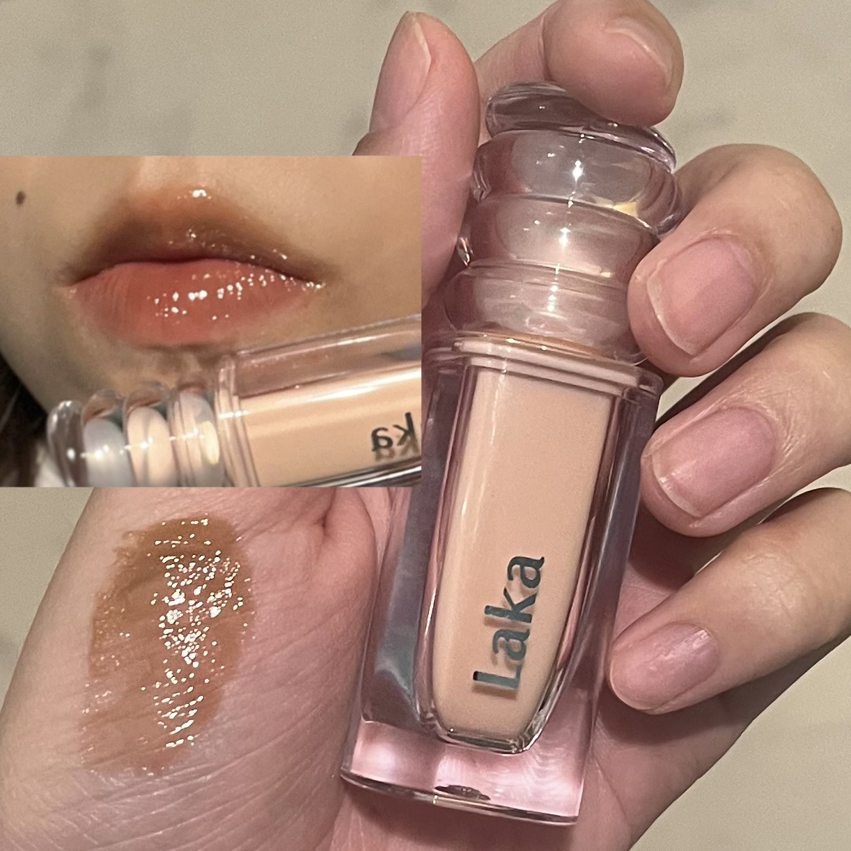 ラカ　マキシグレイヤーティント ＃605　スキン/Laka/リップティントを使ったクチコミ（1枚目）