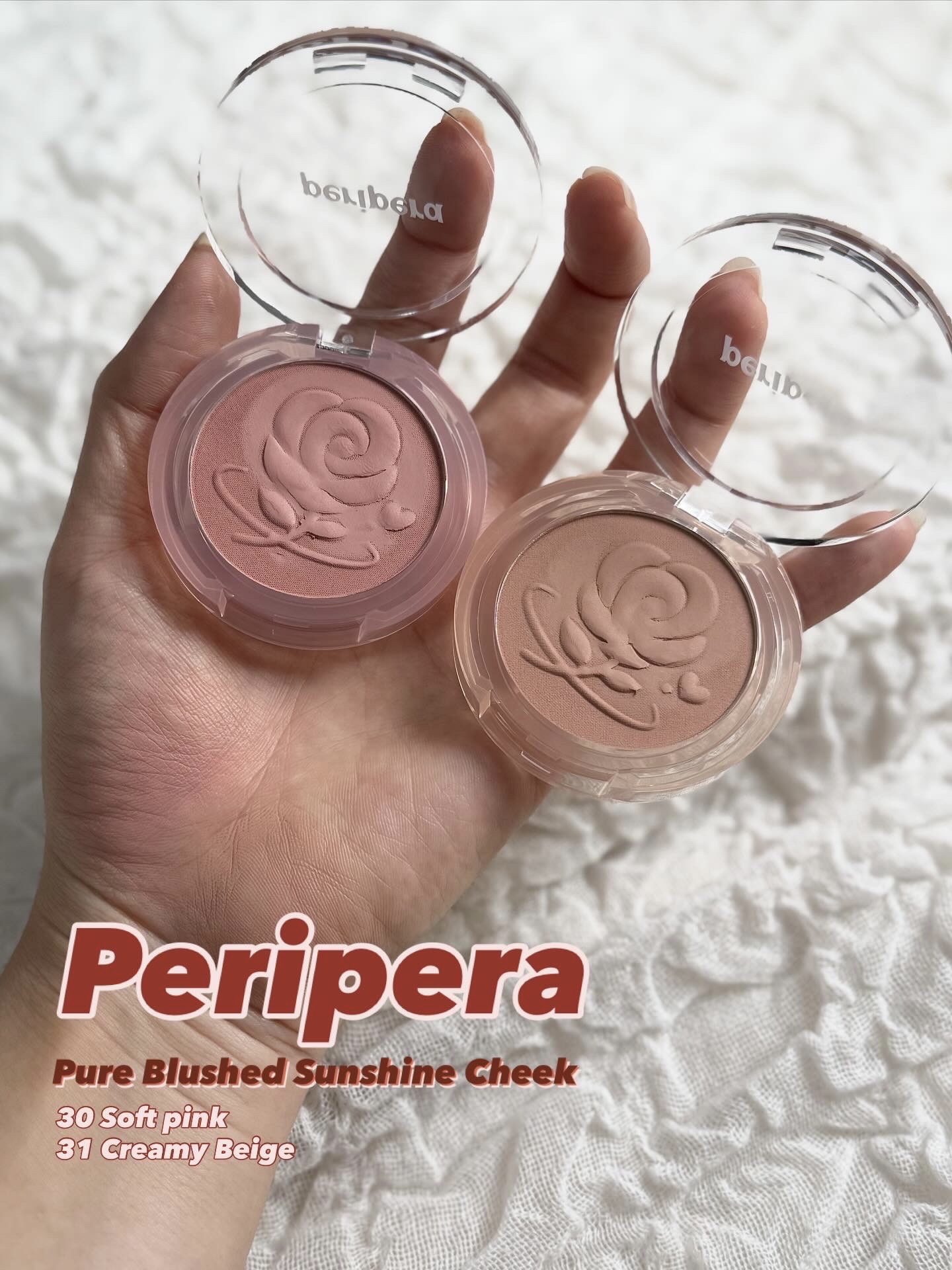 ⁡
🥀🐿️🍫☕️🍂
 
     peripera
⁡
🍂🍫☕️🥀🐿️
⁡
⁡
Pure Blushed Sunshine Cheek
⁡
30 Soft pink
31 Creamy Beige
⁡
⁡
いよいよ本格的に寒