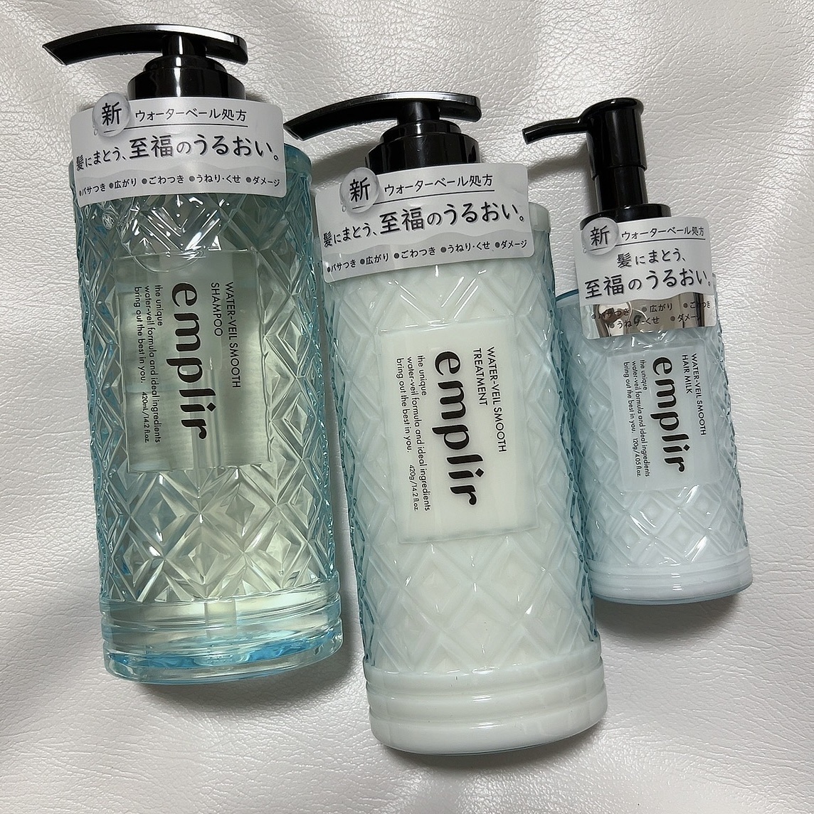 ウォーターベール スムース シャンプー／トリートメント/emplir/市販シャンプーを使ったクチコミ（1枚目）
