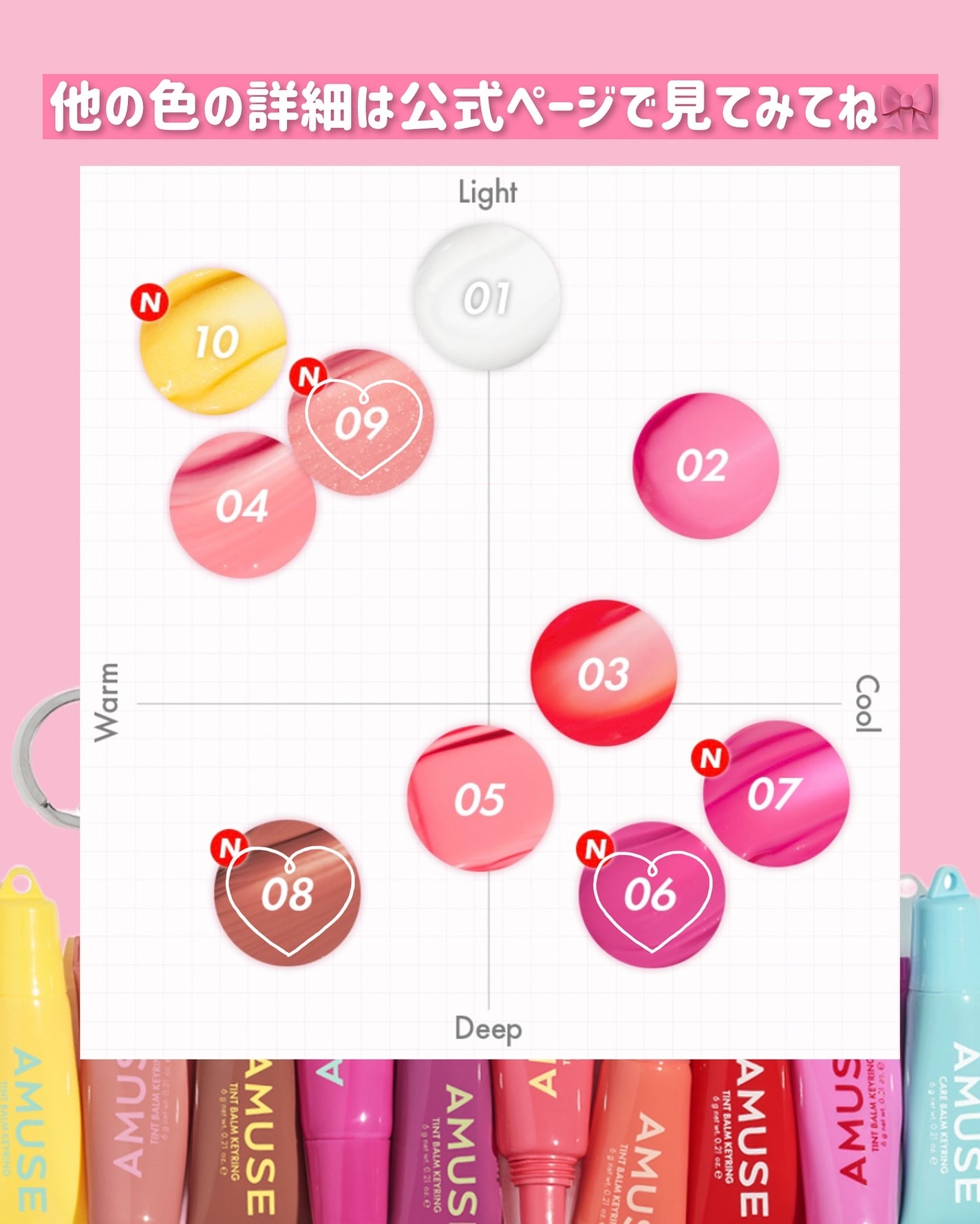 ケア/ティントバームキーリング/AMUSE/リップグロスを使ったクチコミ(3枚目)