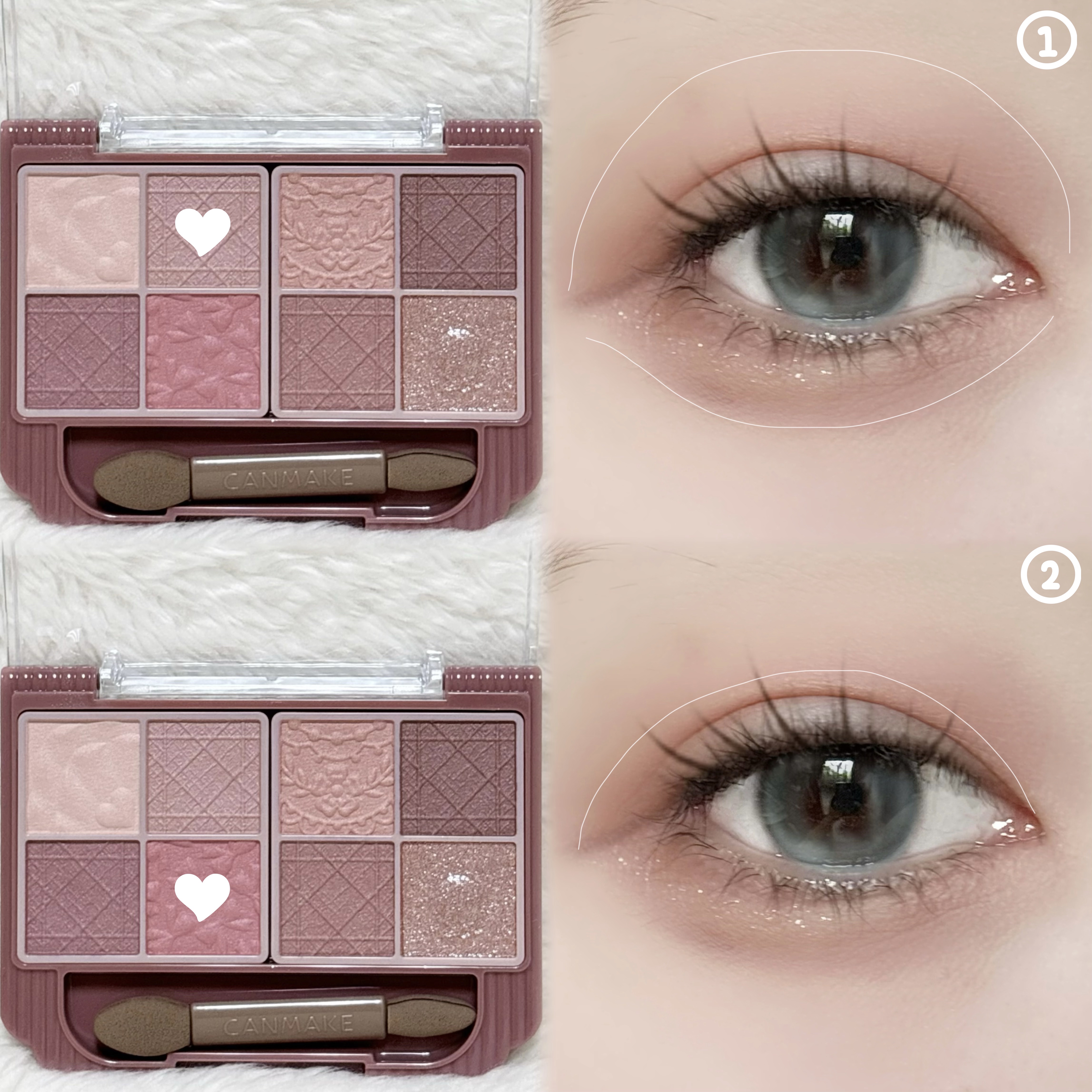 プティパレットアイズ（マットタイプ）/キャンメイク/パウダーアイシャドウを使ったクチコミ（2枚目）