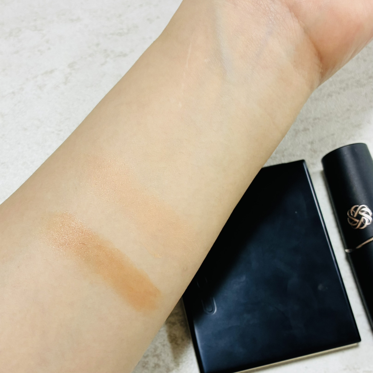 ルージュデコルテ　クリームグロウ 06G honey beige/DECORTÉ/口紅を使ったクチコミ（2枚目）