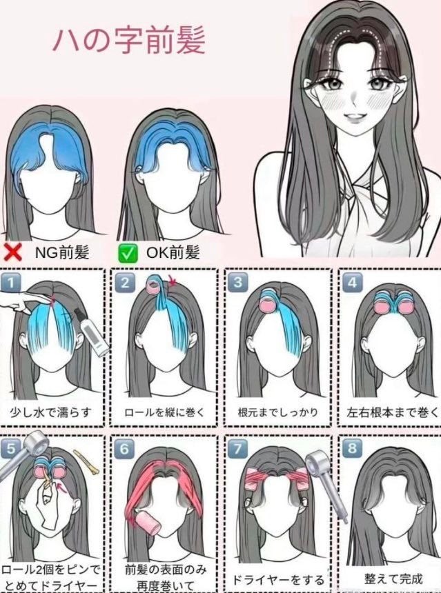 あこ on LIPS 「八の字前髪の作り方..」(1枚目)