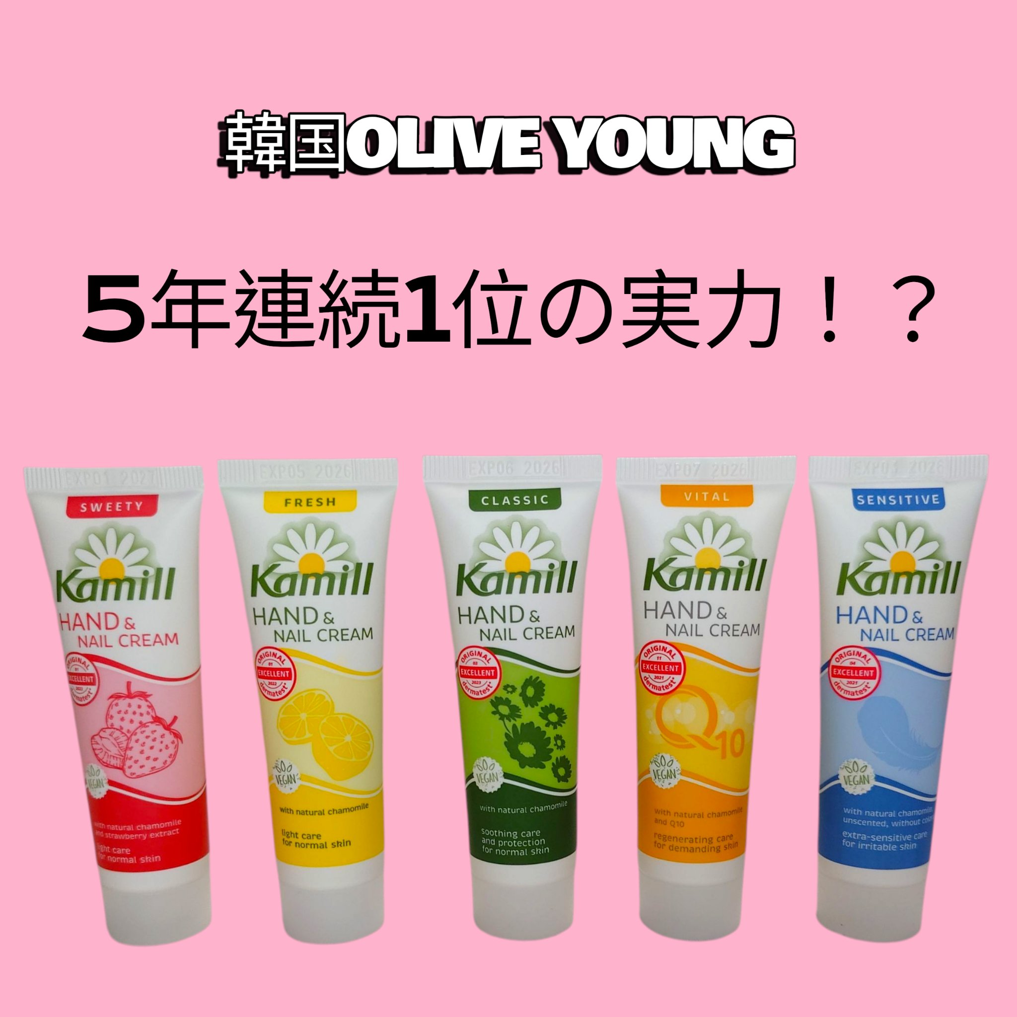 ハンド＆ネイルクリームミニ 企画セット30ml*5/カミール/その他キットセットを使ったクチコミ（1枚目）