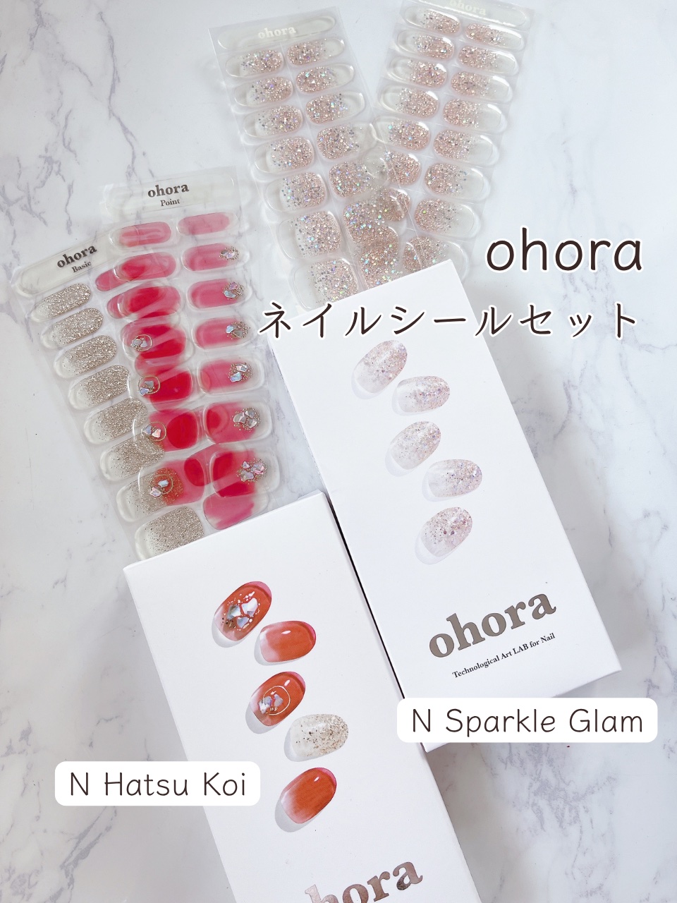 セミキュアジェルネイル（ハンド）/ohora/ネイルシールを使ったクチコミ（2枚目）