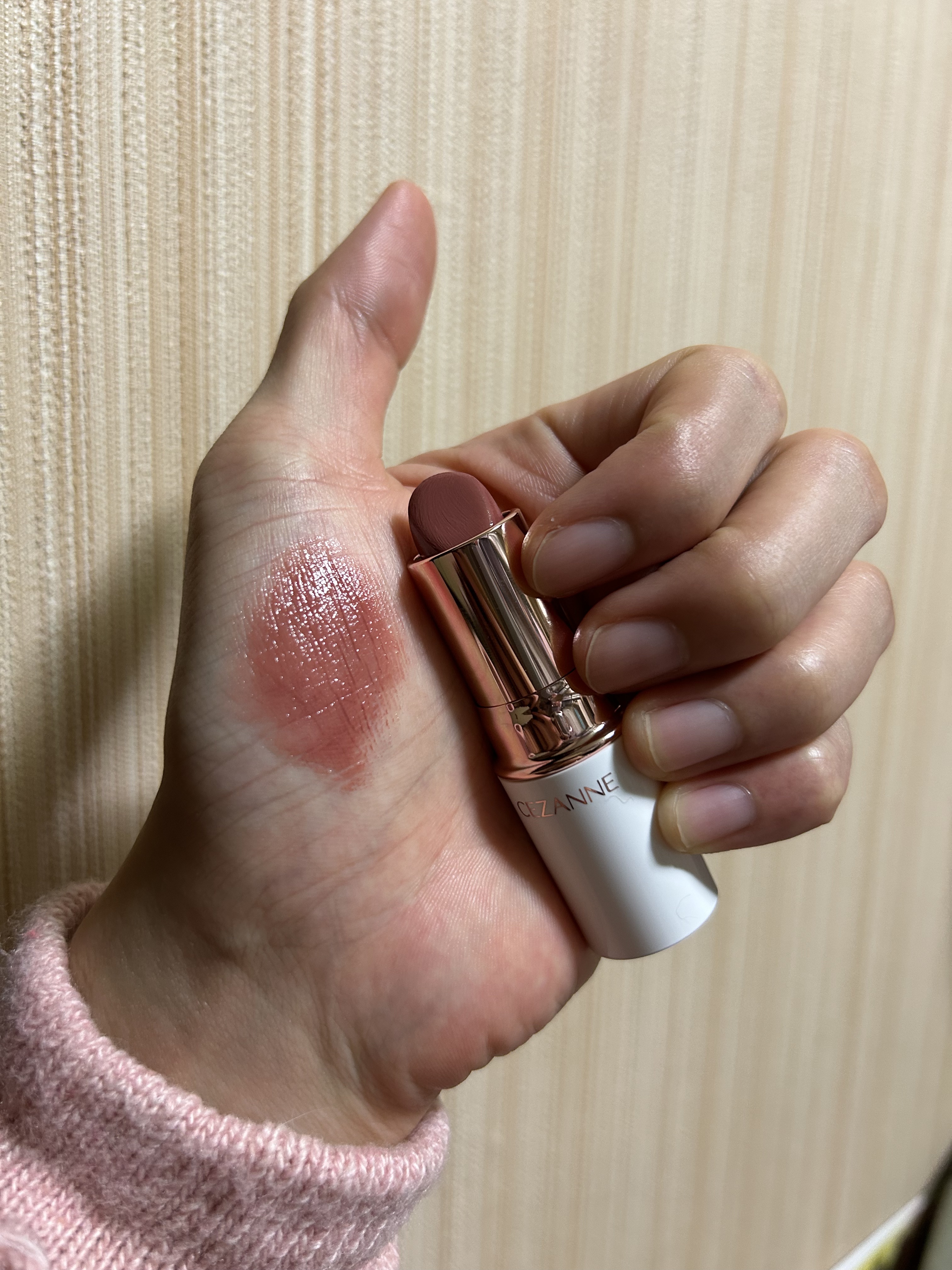 ラスティングステイリップカラー 02　ウォームブラウン/CEZANNE/口紅・グロス・リップライナー・リップケアを使ったクチコミ（1枚目）