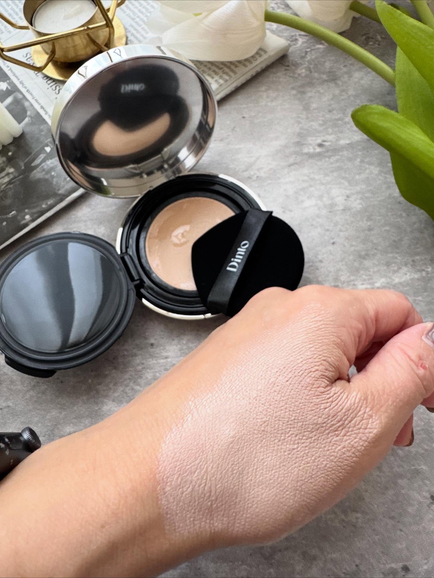 ブラーグローイクッション/Dinto/クッションファンデーションを使ったクチコミ（3枚目）