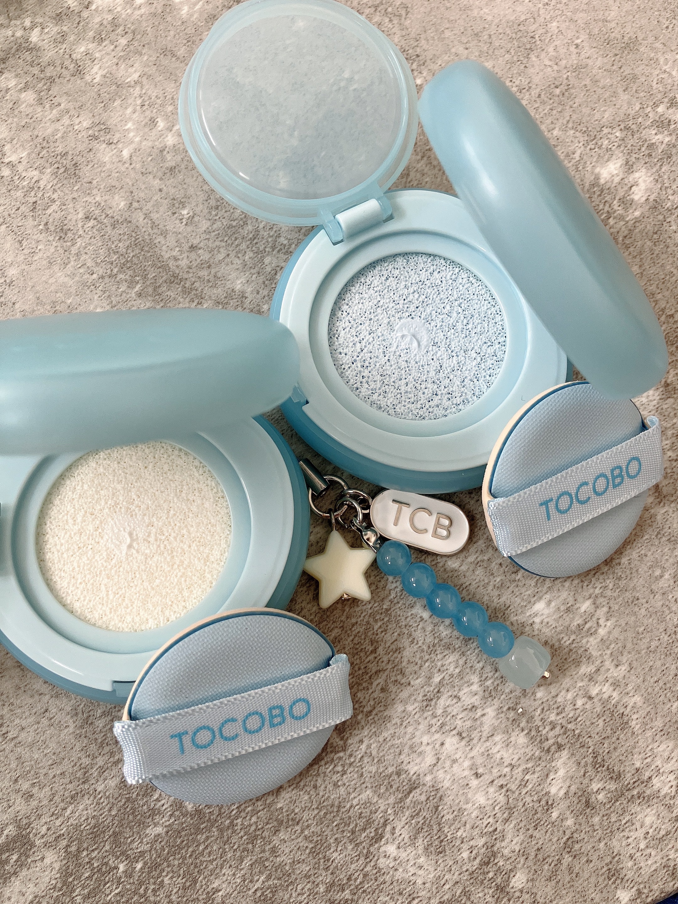 ブラーフィニッシュサンクッション/TOCOBO/日焼け止めパウダーを使ったクチコミ（2枚目）