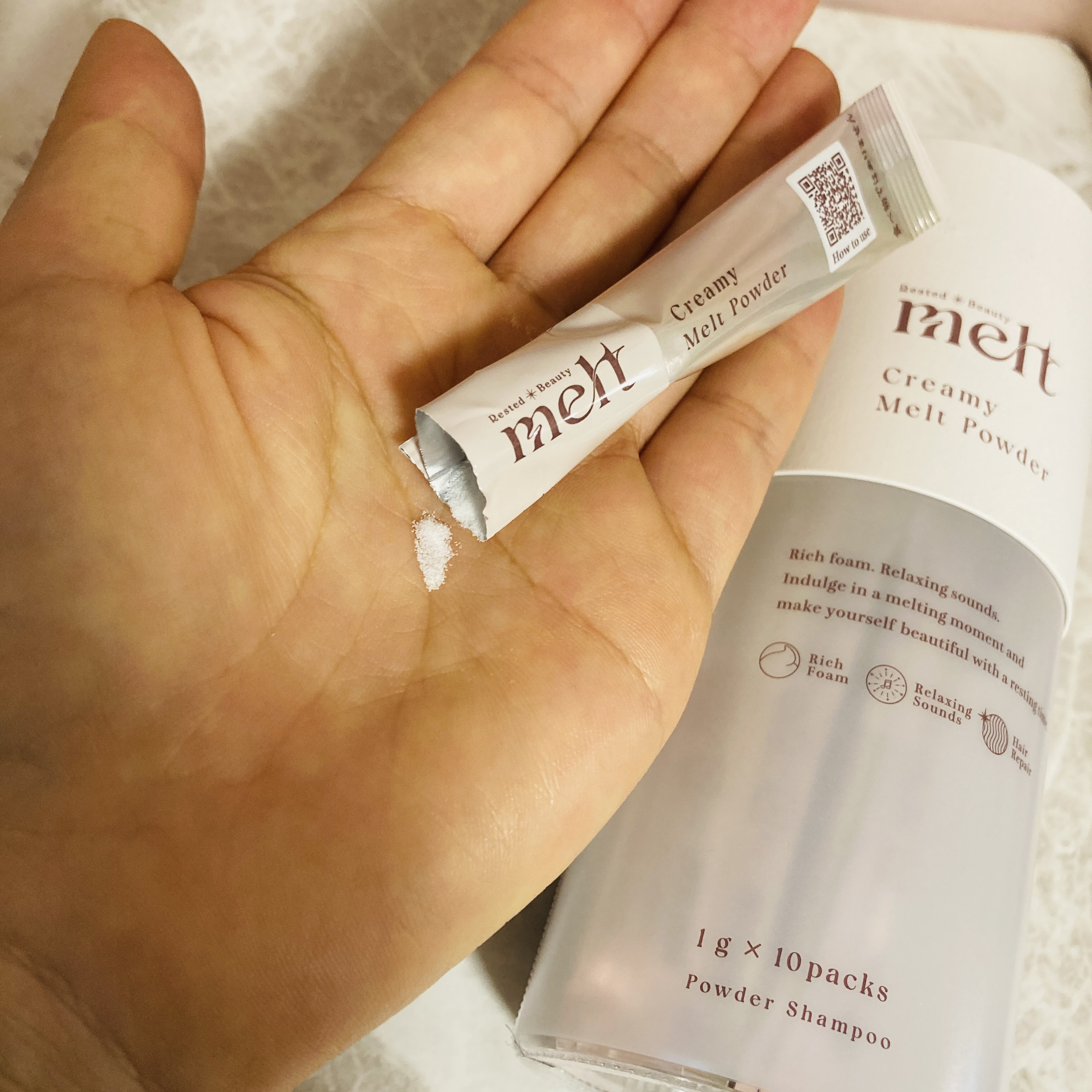 クリーミーメルトパウダー 1g×6包/melt/市販シャンプーを使ったクチコミ（3枚目）