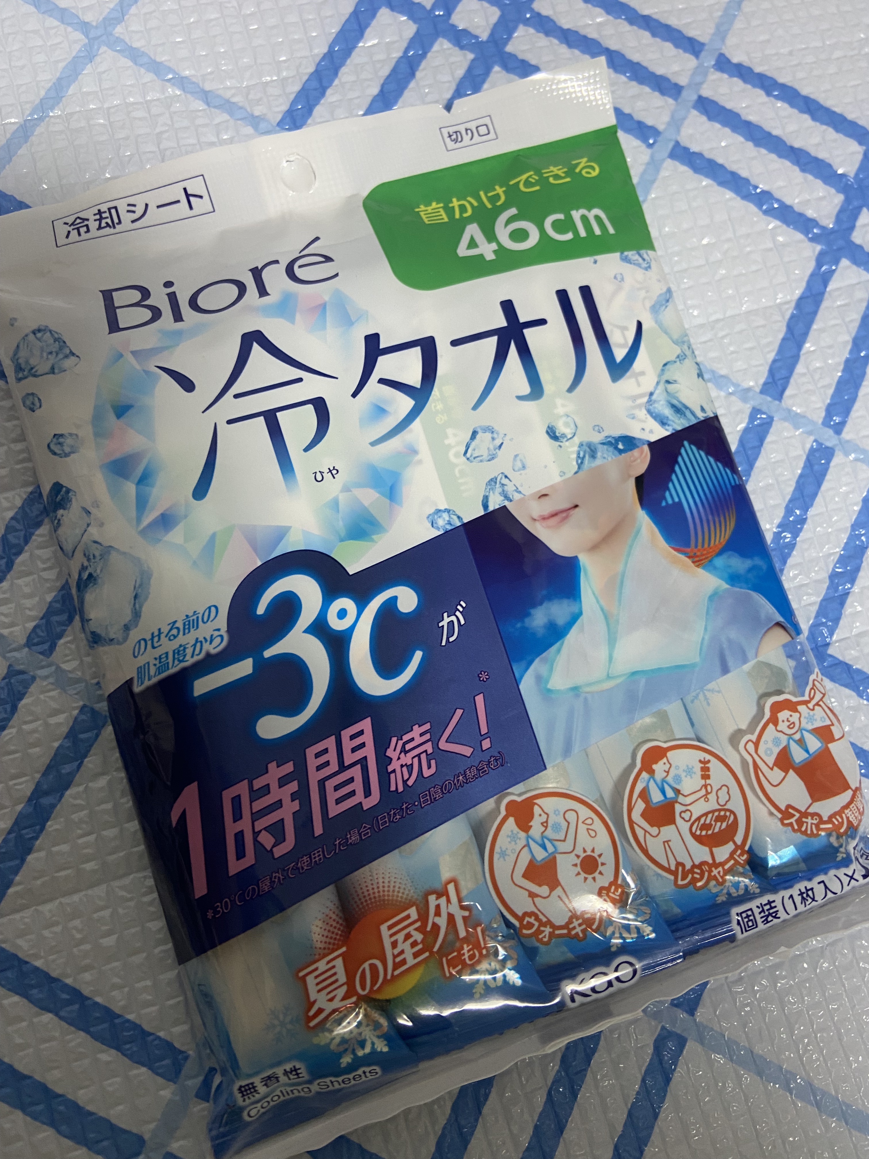 冷タオル 無香性/ビオレ/ボディシートを使ったクチコミ（1枚目）
