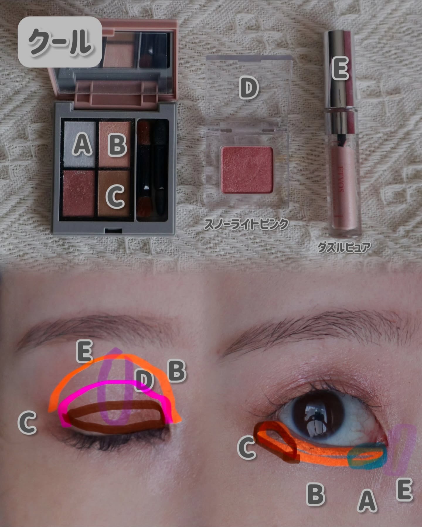 ミネラルウォータリーシャドー/エトヴォス/リキッドアイシャドウを使ったクチコミ（2枚目）