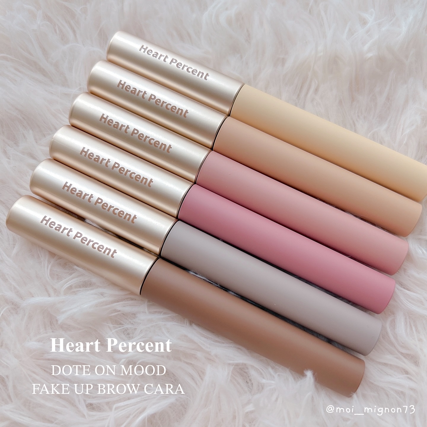 ドットオンムード フェイクアップ ブロウカラー/Heart Percent/眉マスカラを使ったクチコミ（1枚目）