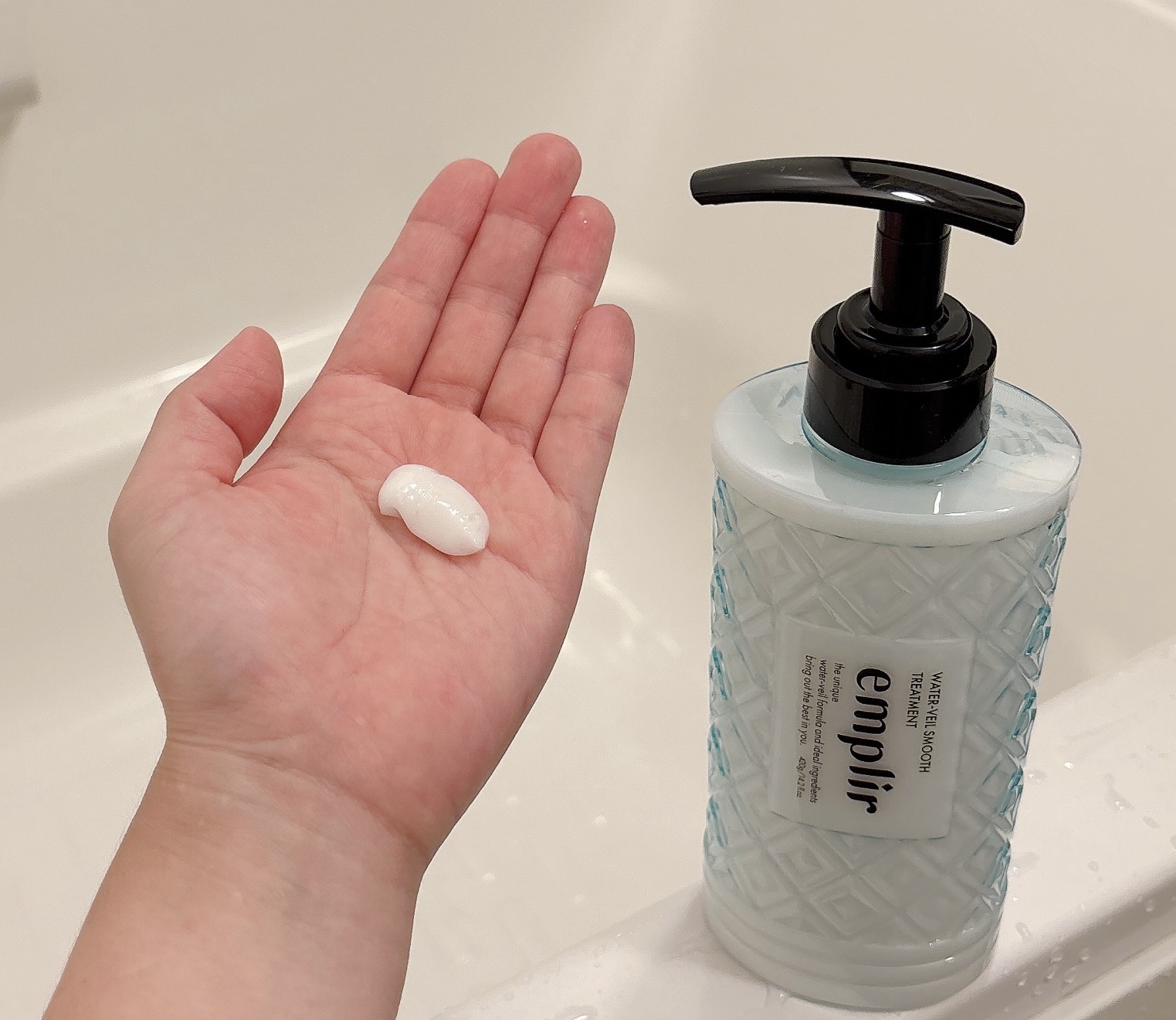 ウォーターベール スムース シャンプー／トリートメント/emplir/市販シャンプーを使ったクチコミ（3枚目）