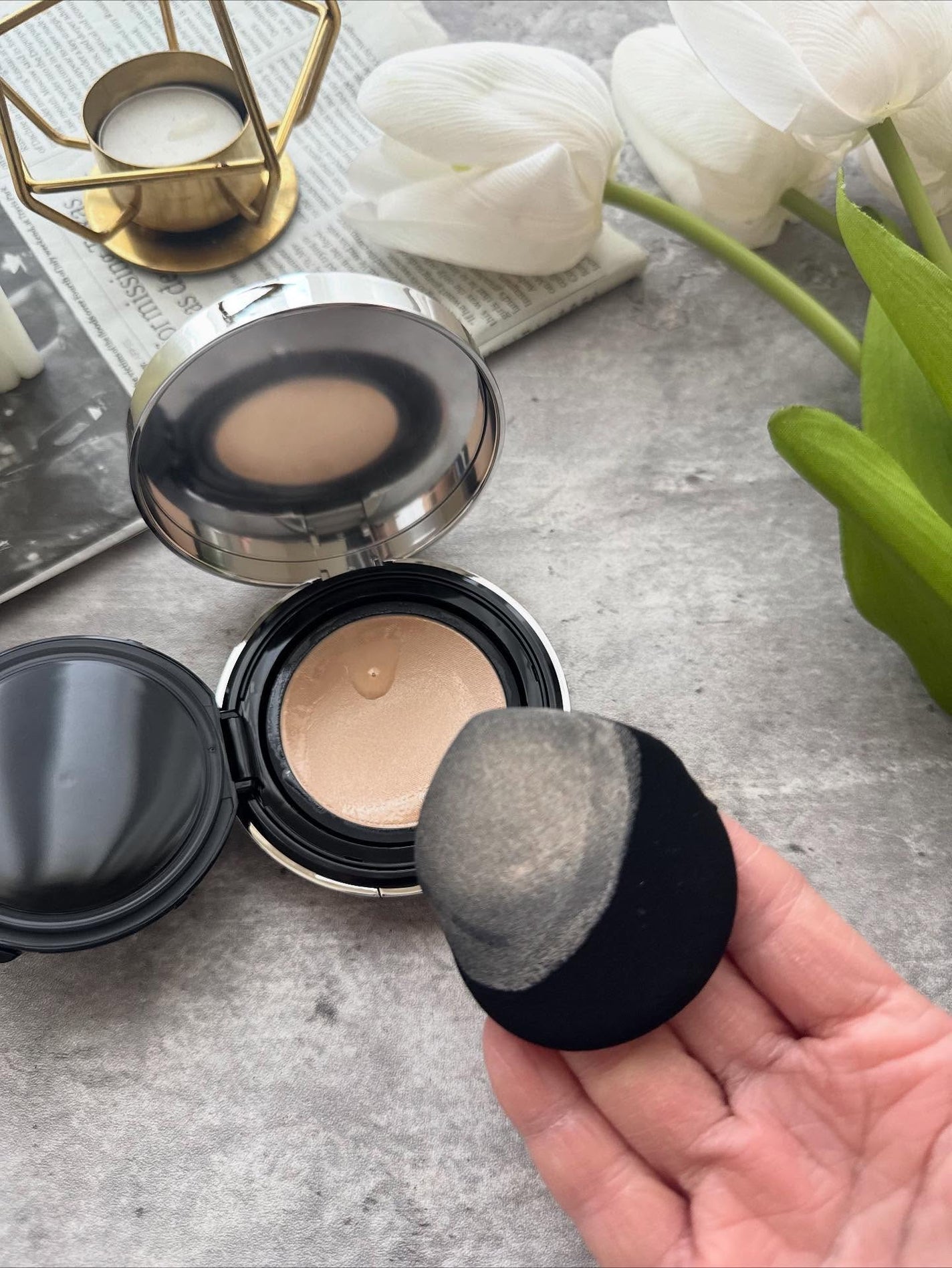 ブラーグローイクッション/Dinto/クッションファンデーションを使ったクチコミ(2枚目)