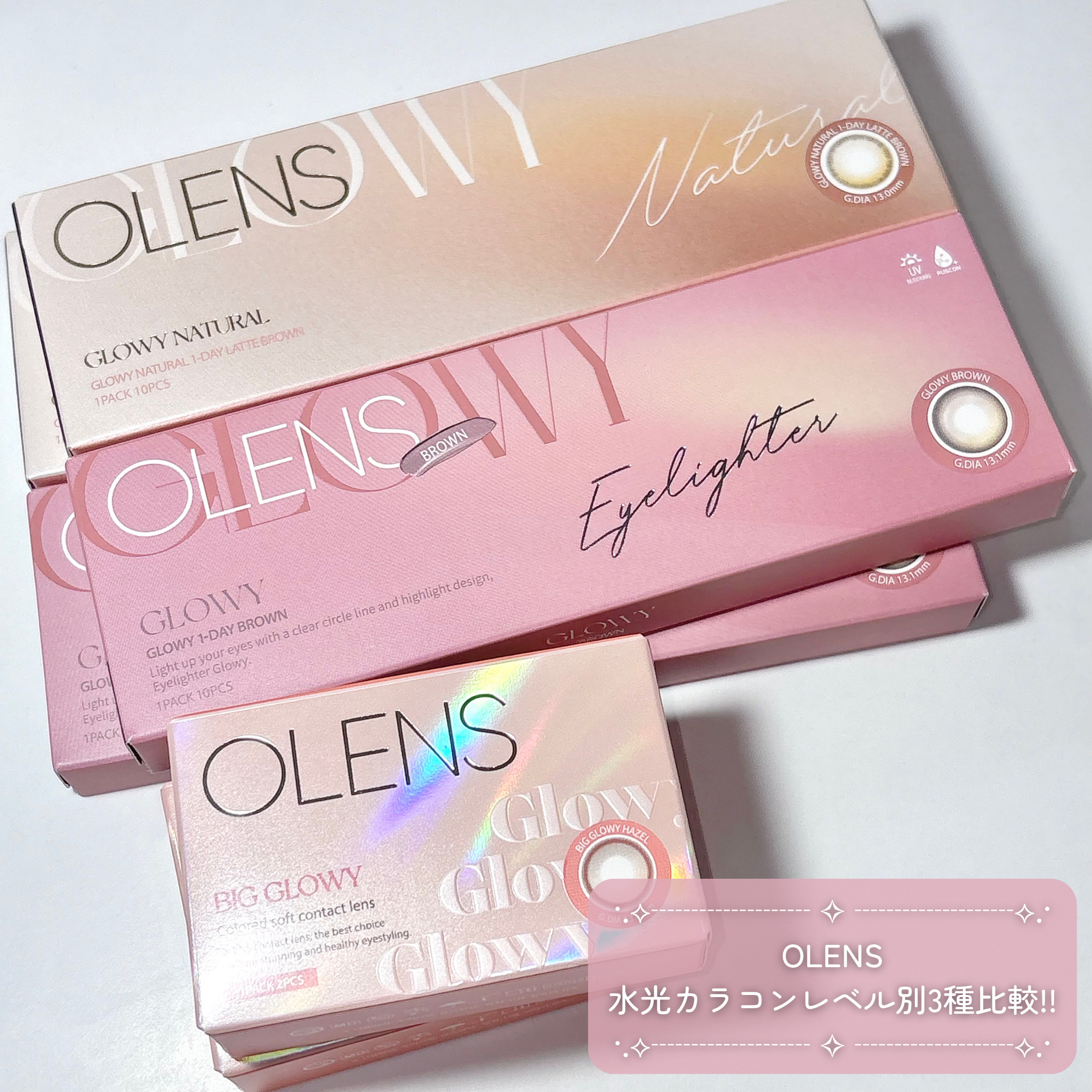 Glowy 1day/OLENS/ワンデー（１DAY）カラコンを使ったクチコミ（2枚目）