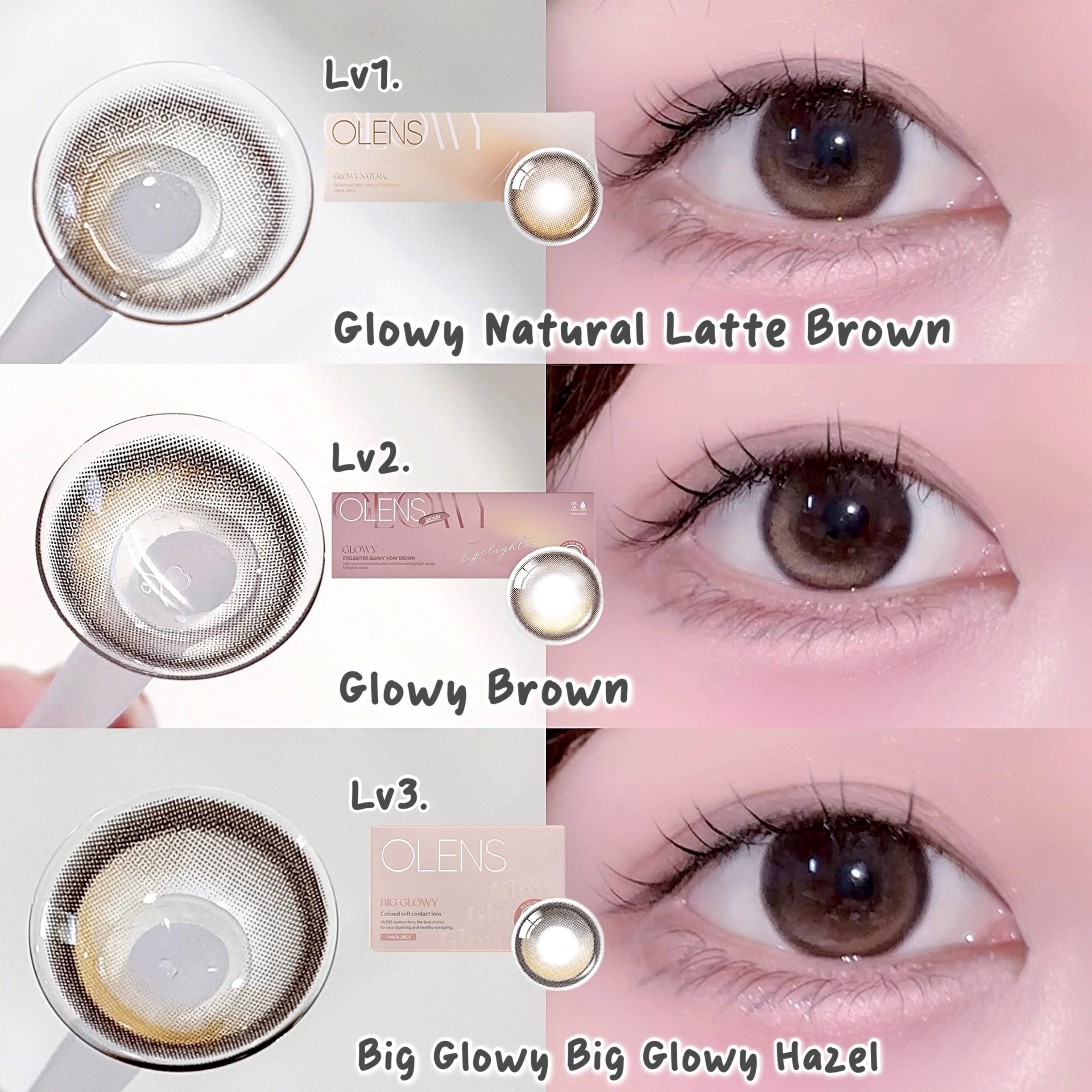 Glowy 1day/OLENS/ワンデー（１DAY）カラコンを使ったクチコミ（2枚目）