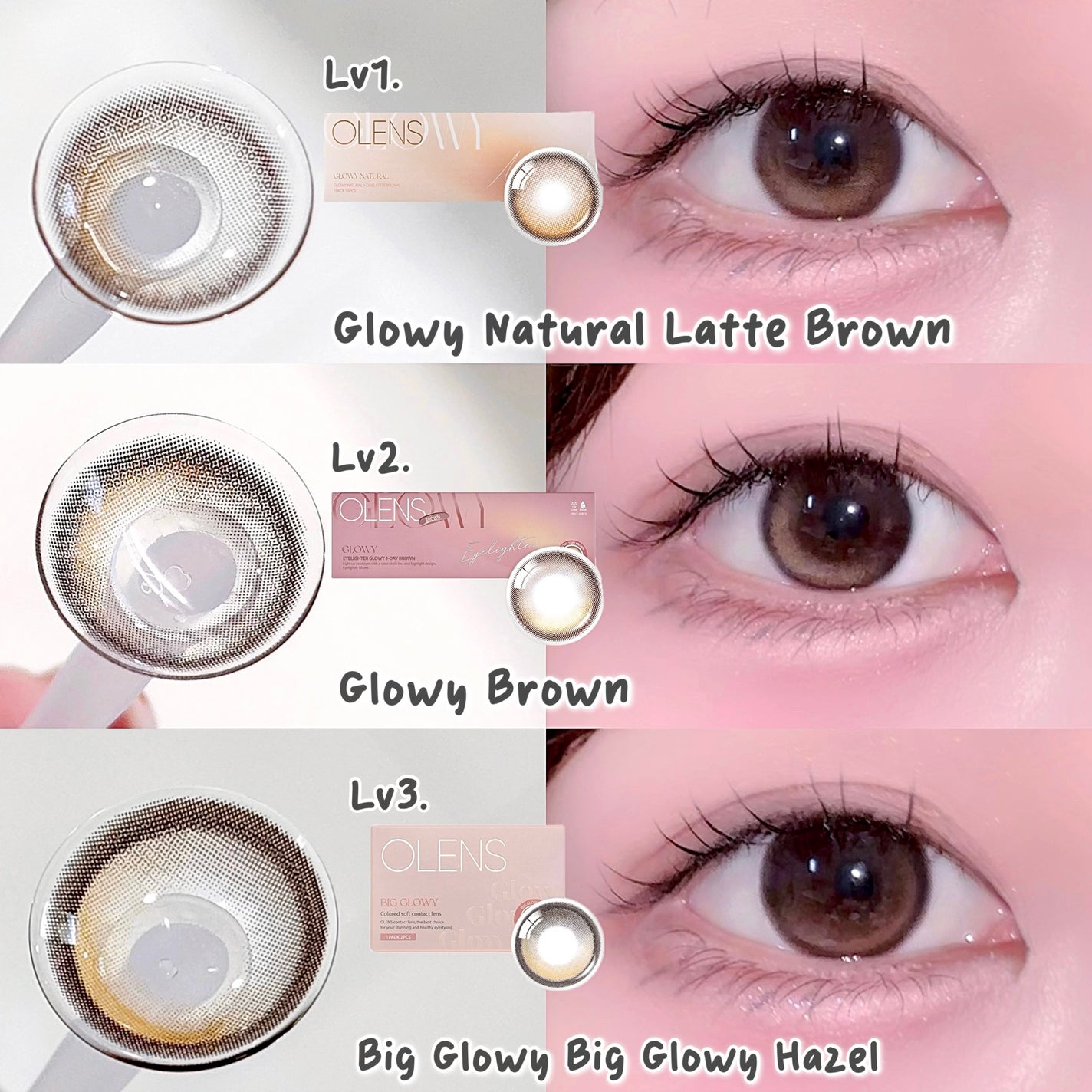 Glowy 1day/OLENS/ワンデー(1DAY)カラコンを使ったクチコミ(2枚目)