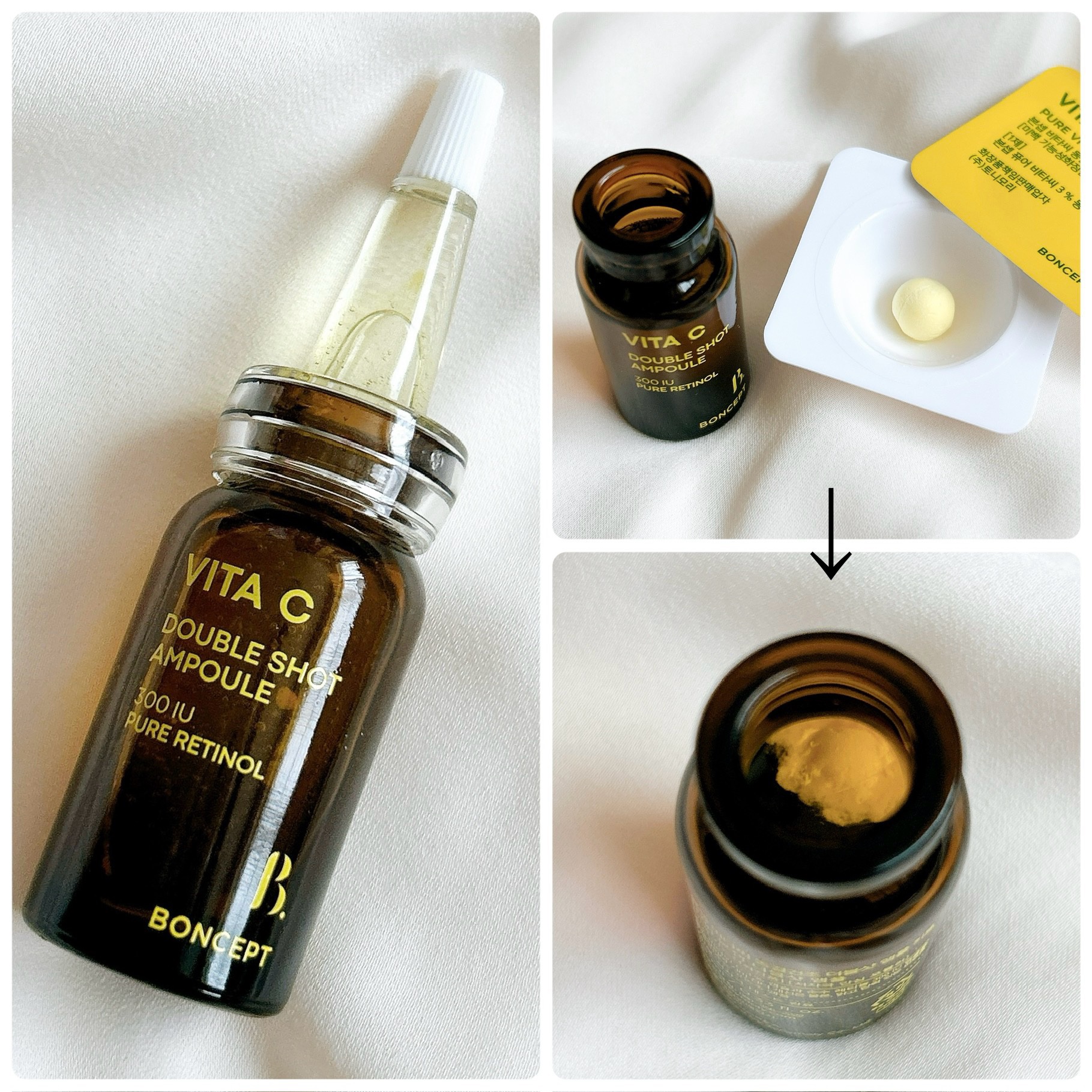 ビタC凍結乾燥ダブルショットアンプルキット/BONCEPT/美容液を使ったクチコミ（3枚目）