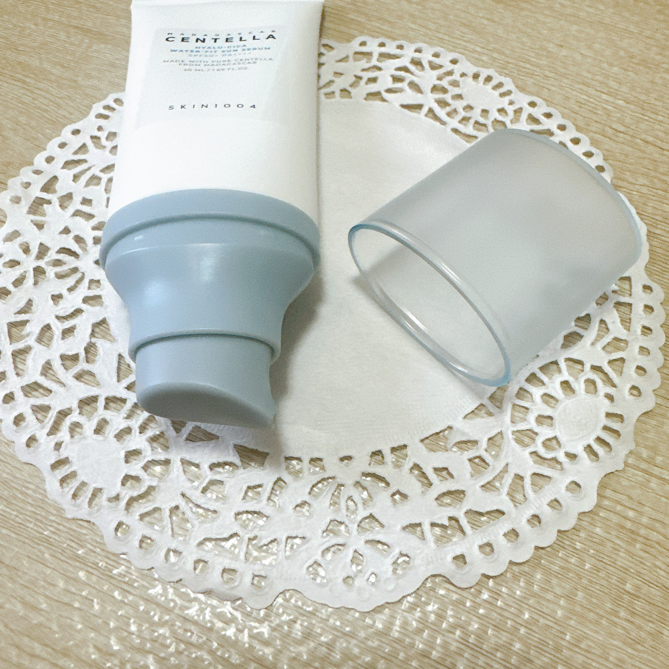 ヒアルーシカ ウォーターフィット サンセラム/SKIN1004/日焼け止めローションを使ったクチコミ（3枚目）