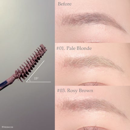 ドットオンムード フェイクアップ ブロウカラー/Heart Percent/眉マスカラを使ったクチコミ(2枚目)