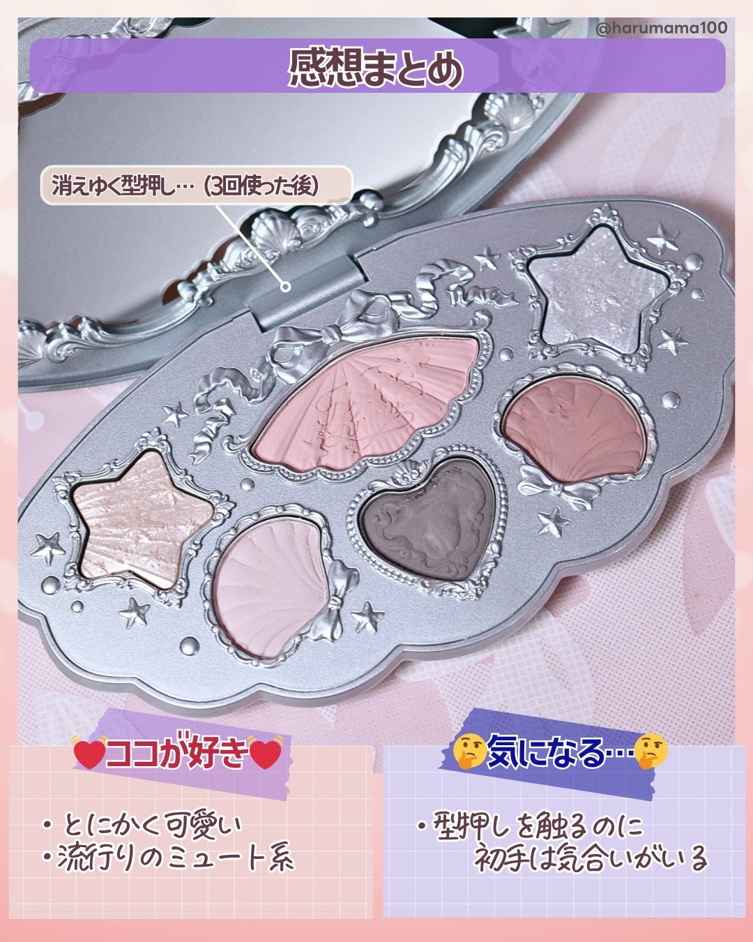 シェルズジュエルコレクション 6色アイシャドウパレット/FlowerKnows/アイシャドウパレットを使ったクチコミ(6枚目)