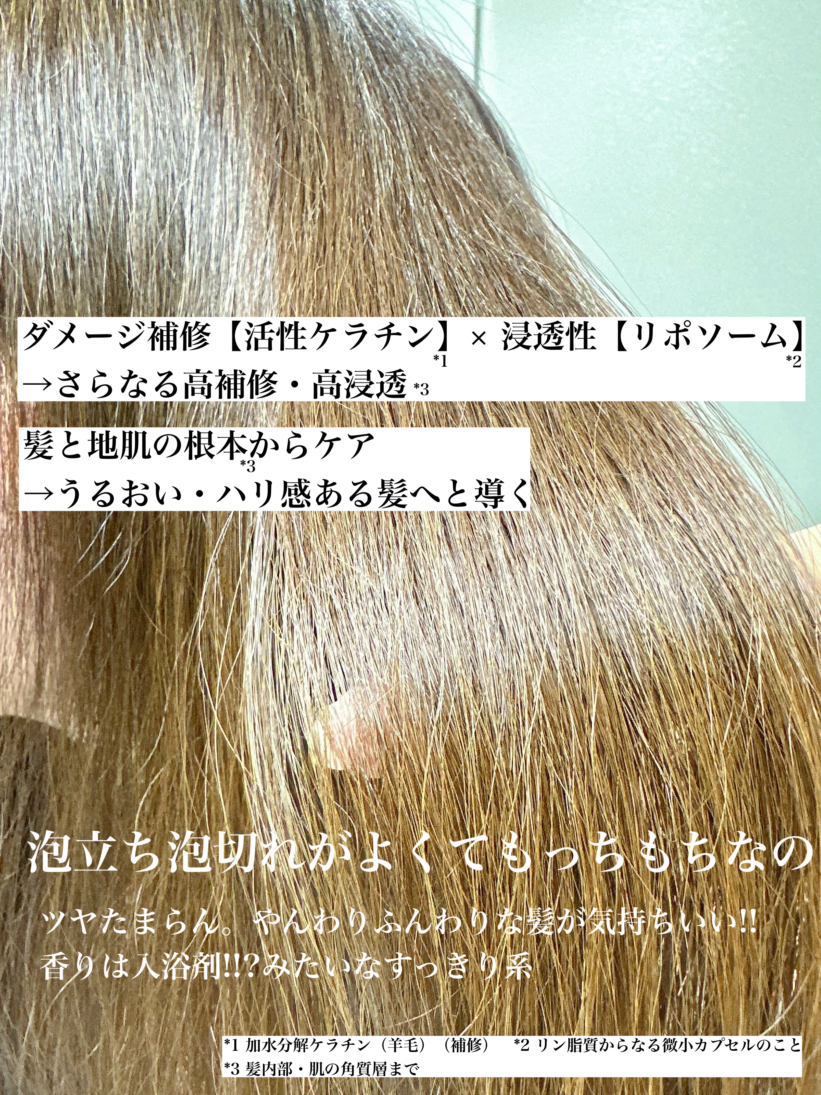 リポ ラボ ケラチンセラム ジェルモイスト シャンプー /トリートメントスリークリペア＊/LIPO　LABO/市販シャンプーを使ったクチコミ（3枚目）