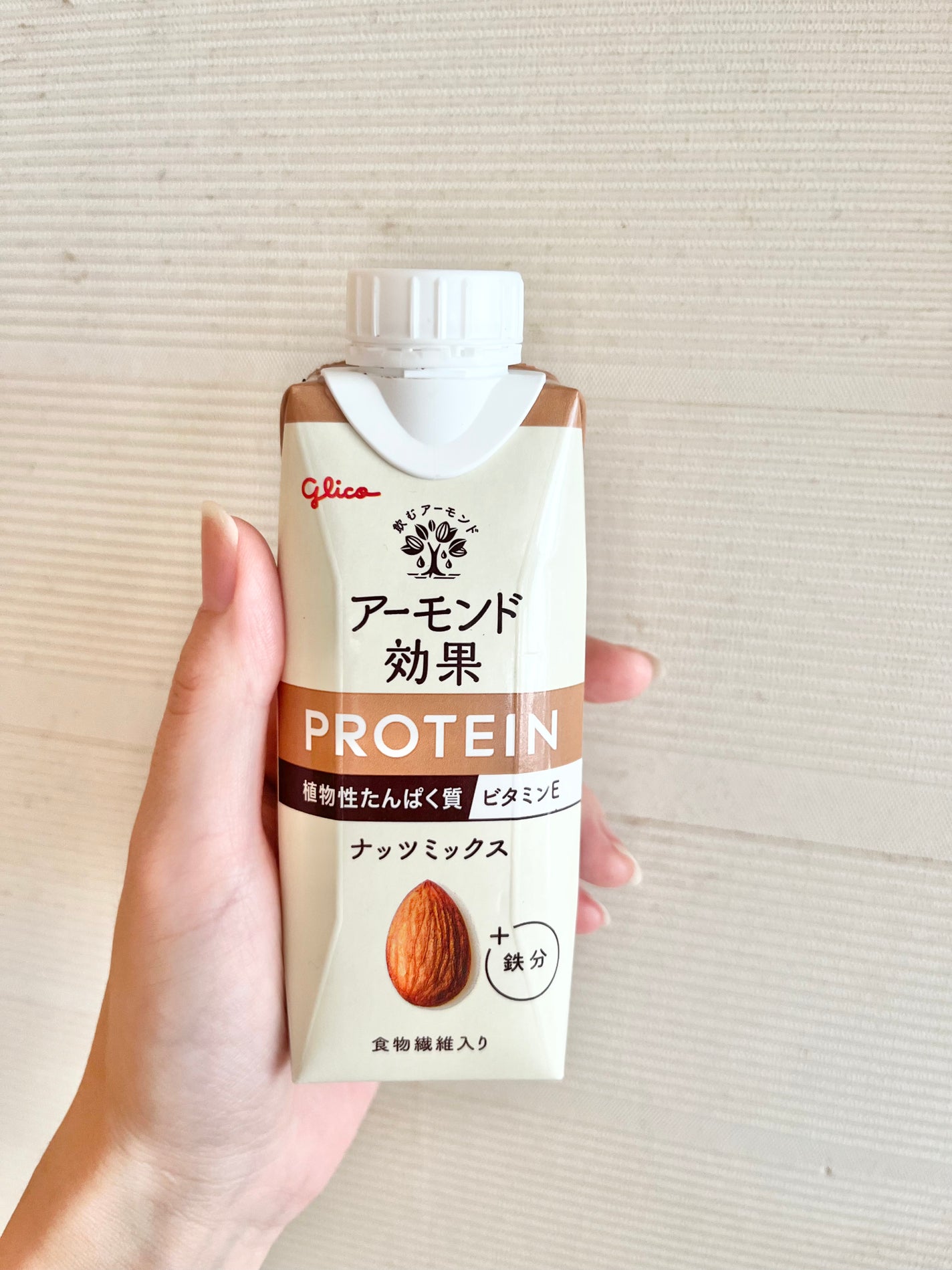 アーモンド効果 PROTEIN 砂糖不使用/グリコ/オーツ・アーモンドミルクを使ったクチコミ(1枚目)