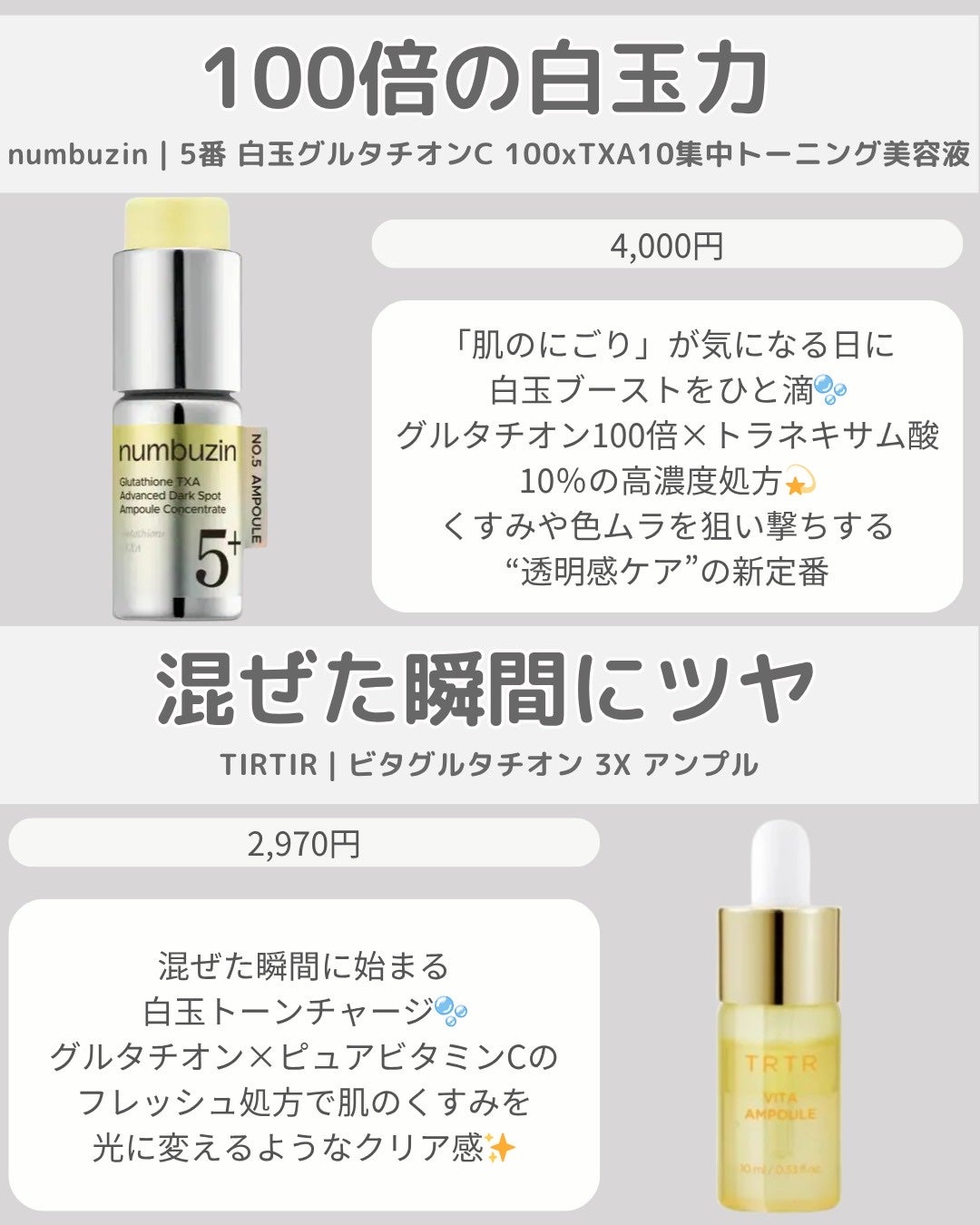 5番 白玉グルタチオンC美容液/numbuzin/美容液を使ったクチコミ(4枚目)