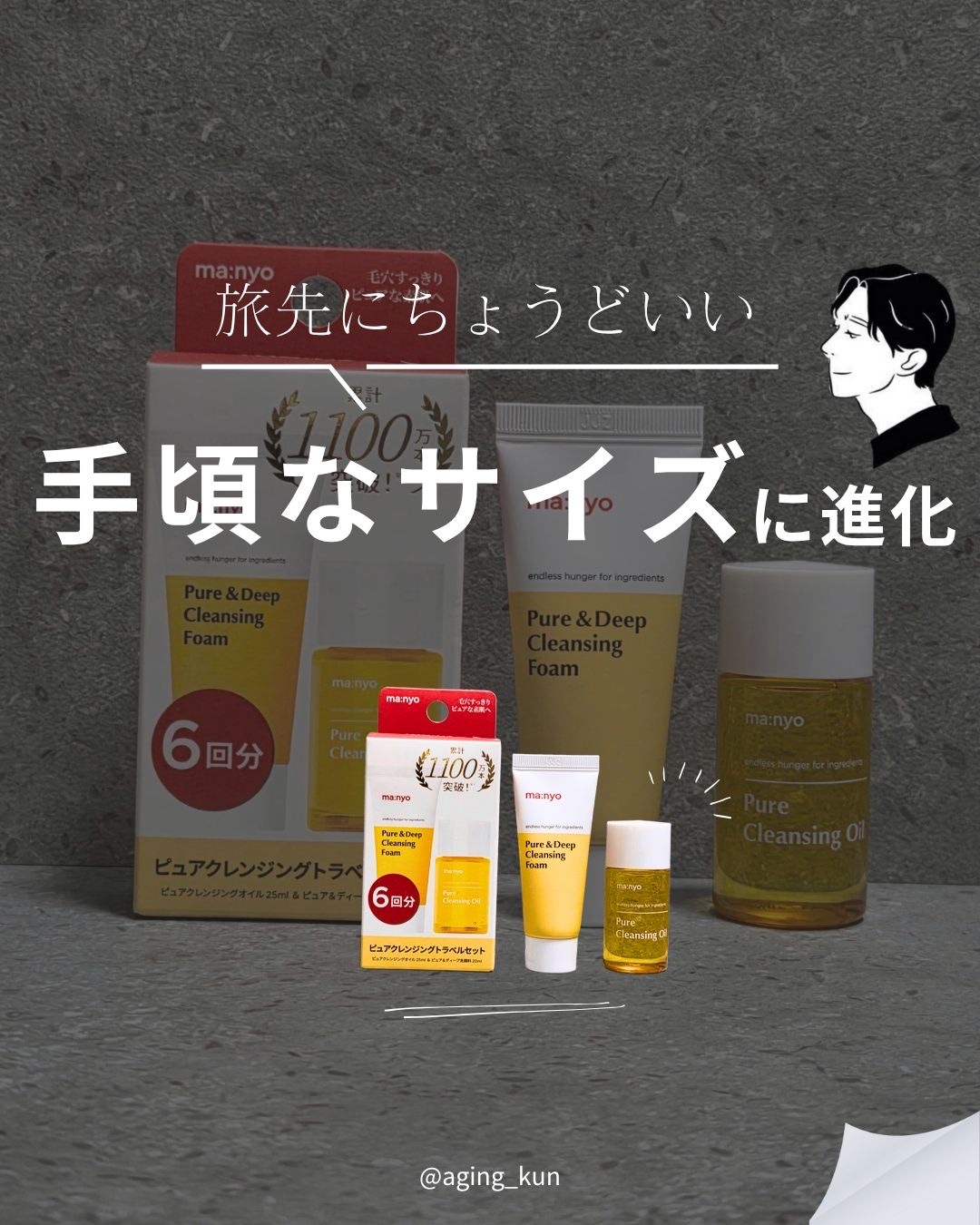 manyo　ピュアクレンジングトラベルキット/manyo/トライアルキットを使ったクチコミ（1枚目）