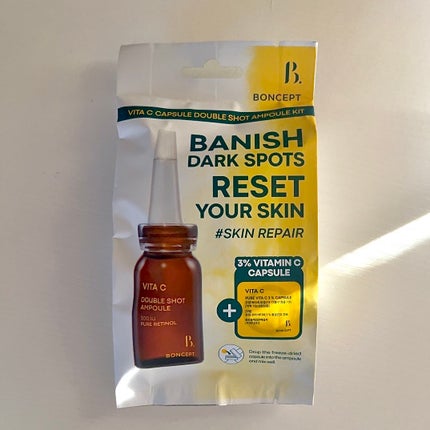ビタC凍結乾燥ダブルショットアンプルキット/BONCEPT/美容液を使ったクチコミ(4枚目)