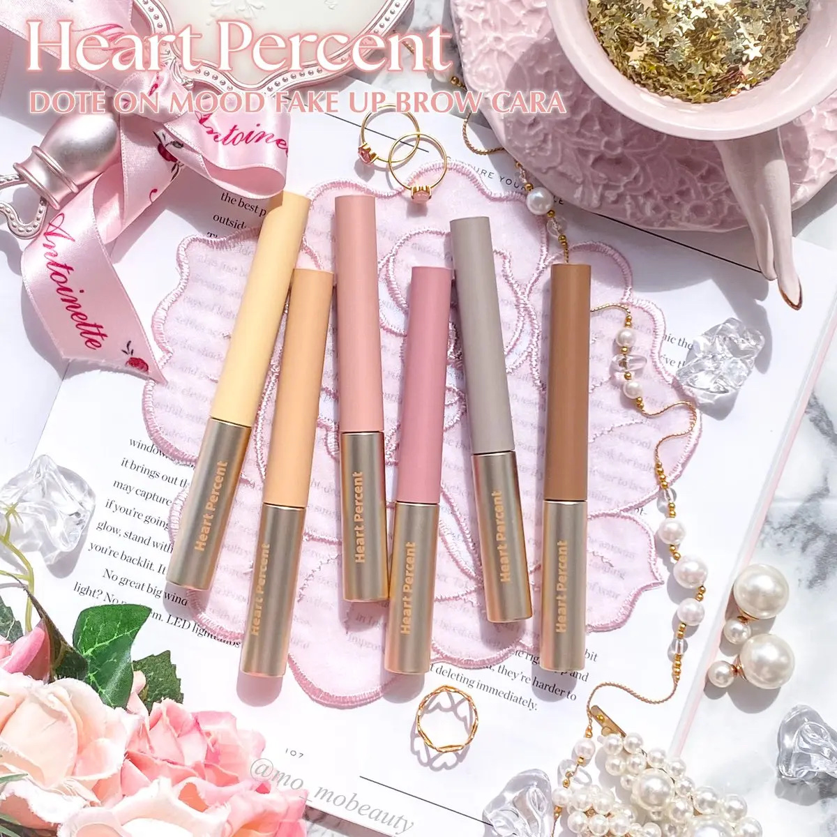 ドットオンムード フェイクアップ ブロウカラー/Heart Percent/眉マスカラを使ったクチコミ（1枚目）