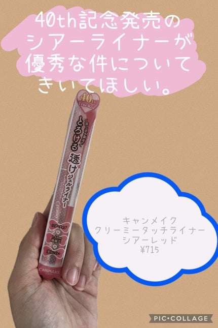 クリーミータッチライナー シアー/キャンメイク/ジェルアイライナーを使ったクチコミ(1枚目)
