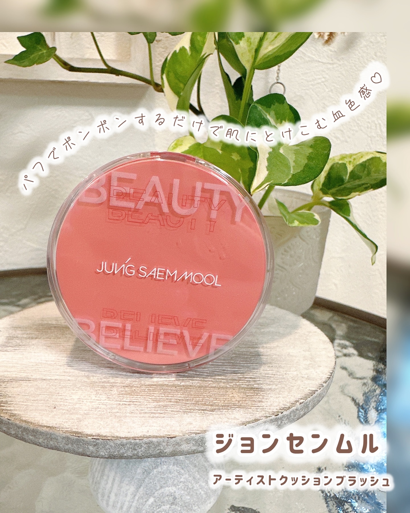 アーティストクッションブラッシュ/JUNG SAEM MOOL/リキッドチークを使ったクチコミ（1枚目）