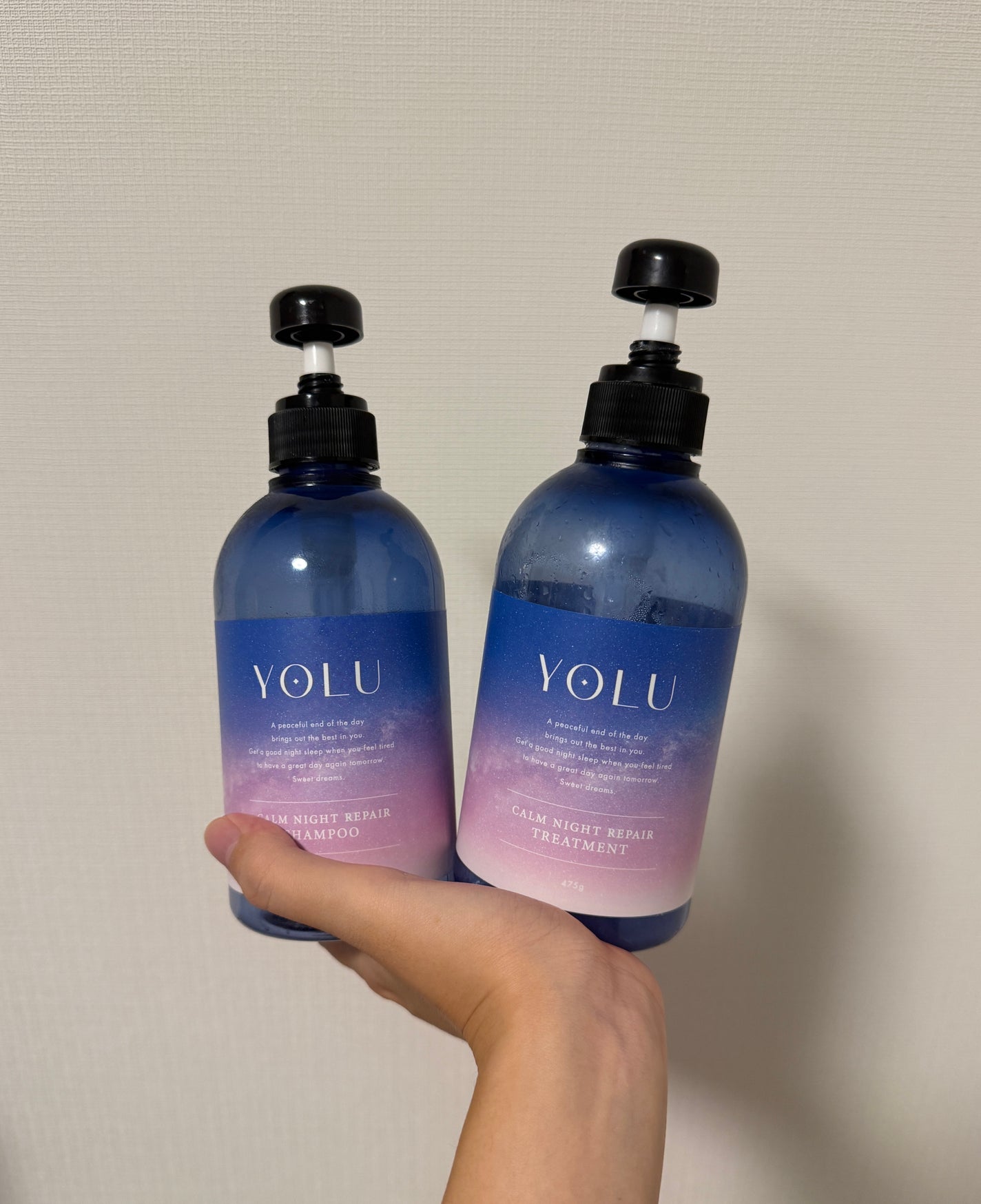 カームナイトリペアシャンプー/トリートメント/YOLU/シャンプー・コンディショナーを使ったクチコミ(1枚目)