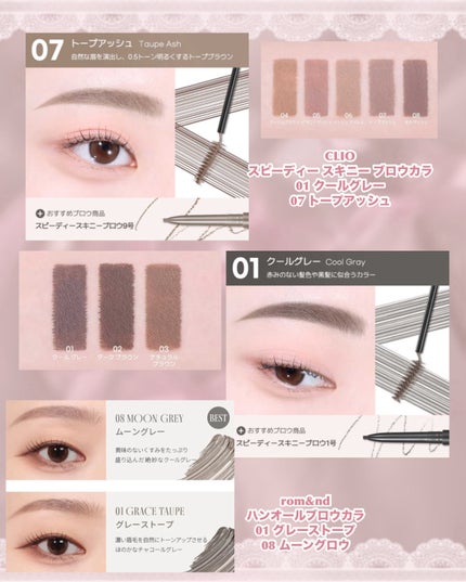 スピーディー スキニー ブロウカラ/PERIPERA/眉マスカラを使ったクチコミ(8枚目)