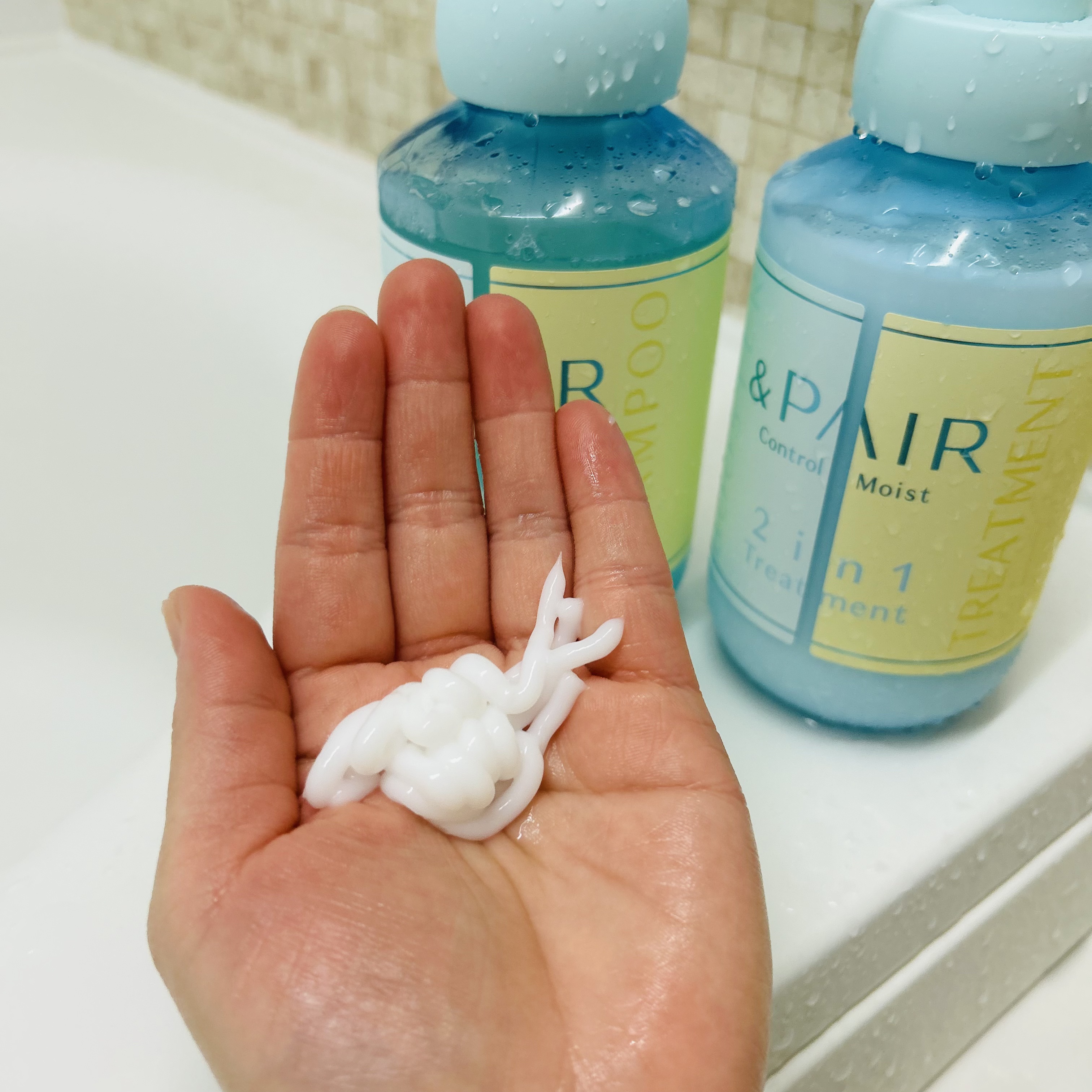 アンドペア コントロール モイスト 2in1 シャンプー＆ヘアトリートメント/&PAIR/市販シャンプーを使ったクチコミ（3枚目）