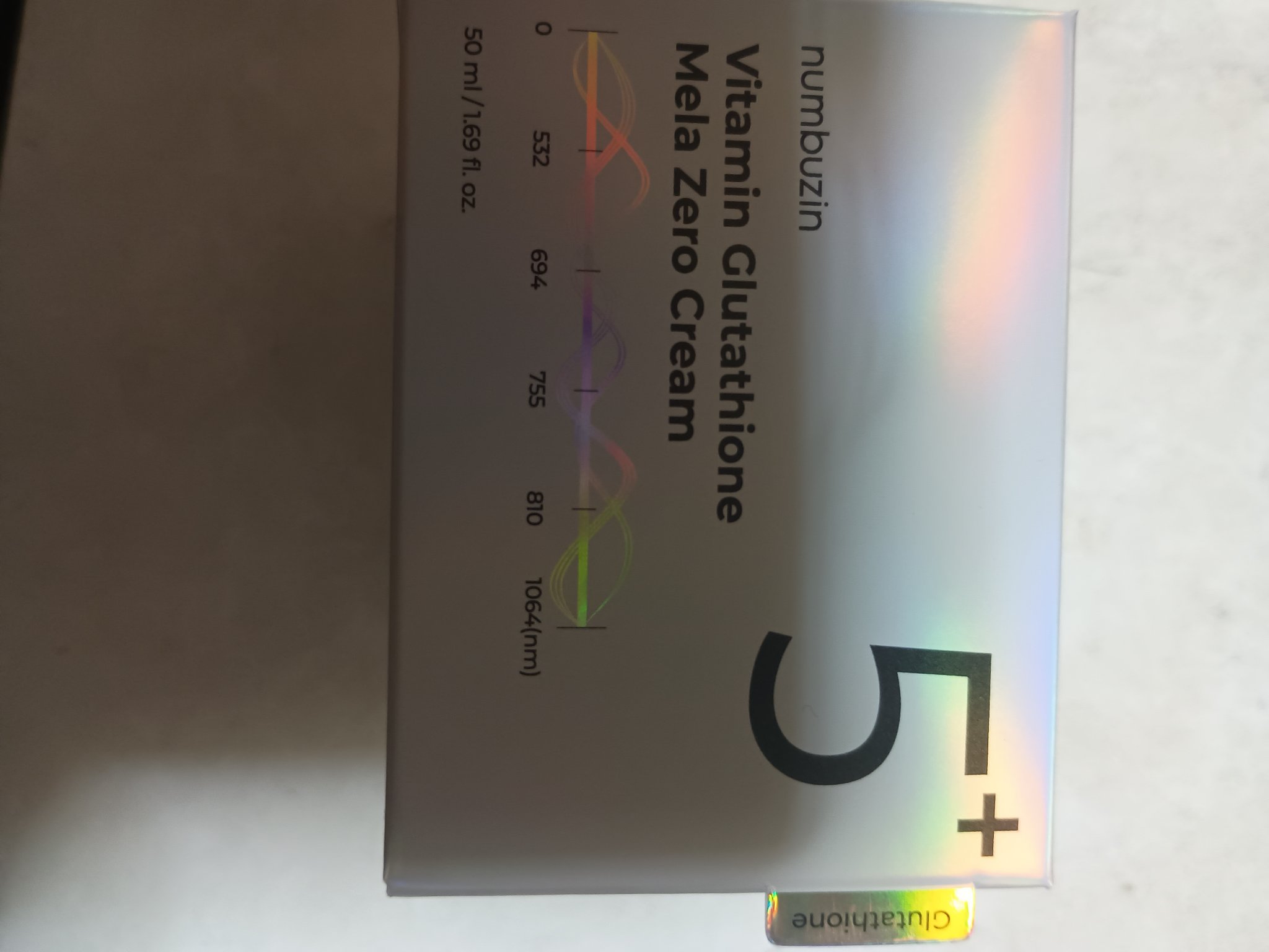 5番 白玉グルタチオンCメラゼロクリーム/numbuzin/フェイスクリームを使ったクチコミ（2枚目）