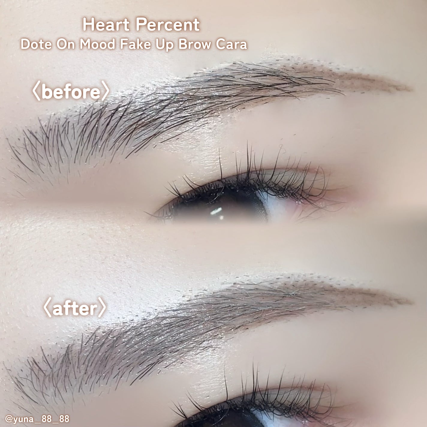 ドットオンムード フェイクアップ ブロウカラー/Heart Percent/眉マスカラを使ったクチコミ(6枚目)