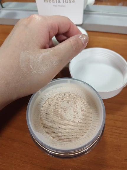 フェイスパウダー/media luxe/ルースパウダーを使ったクチコミ(7枚目)
