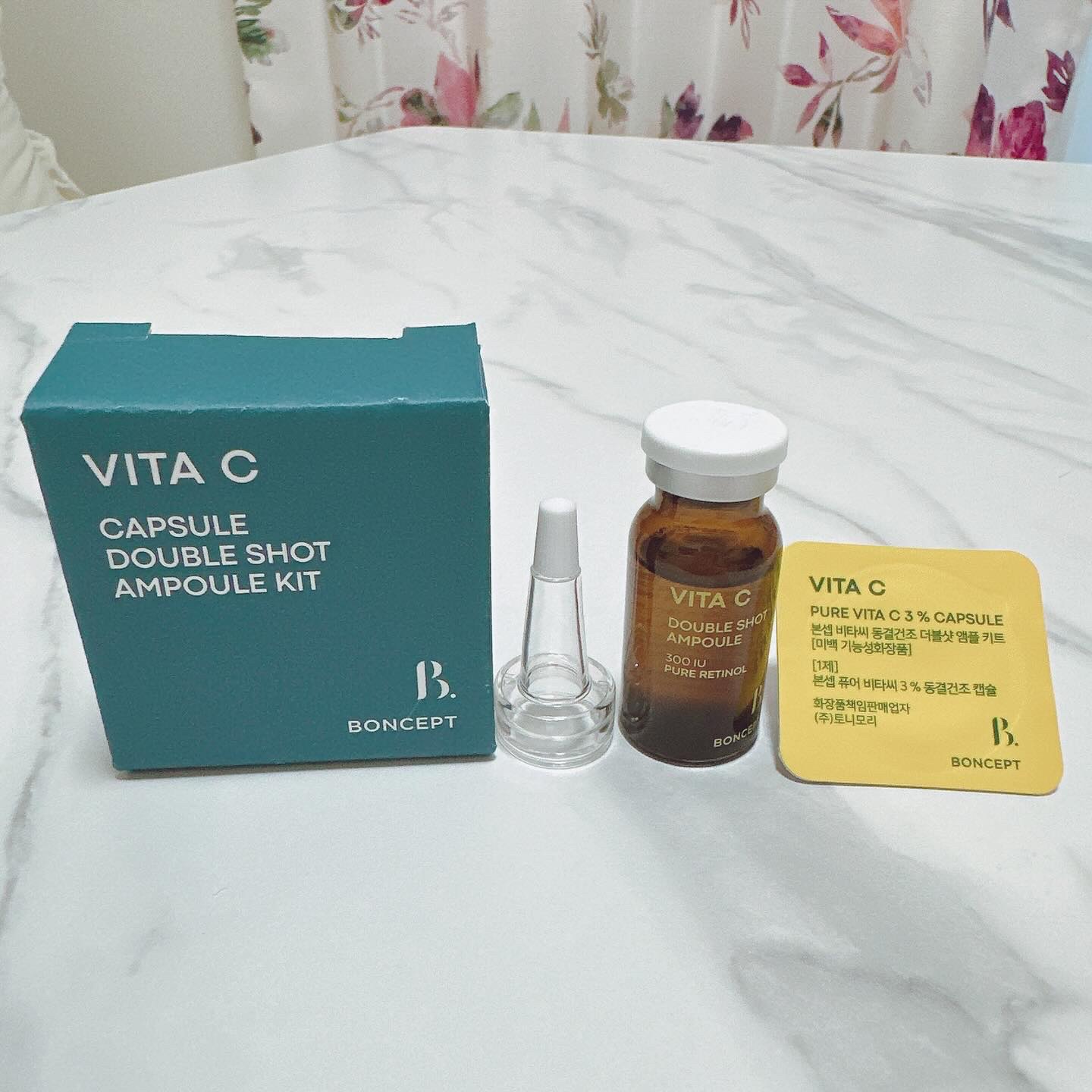 ビタC凍結乾燥ダブルショットアンプルキット/BONCEPT/美容液を使ったクチコミ（2枚目）