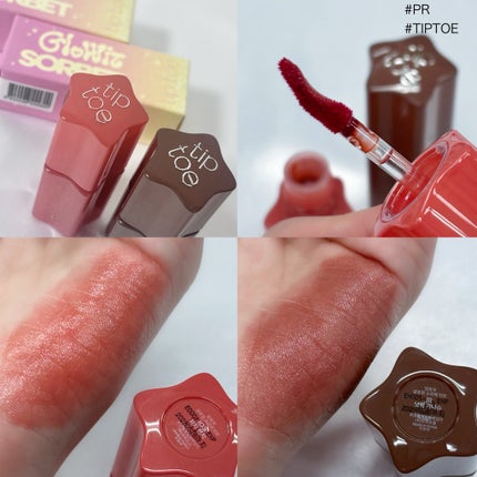 グロウイットソルベティント/tiptoe/リップティントを使ったクチコミ(4枚目)