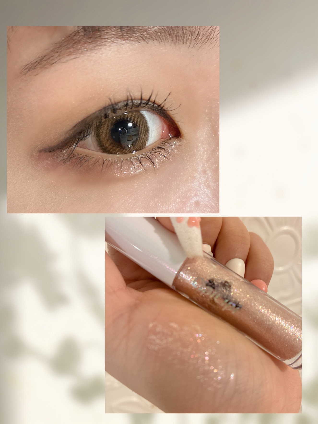 シピシピ グリッター イルミネーションライナー S 05 スノーピンク/CipiCipi/リキッドアイライナーを使ったクチコミ（3枚目）